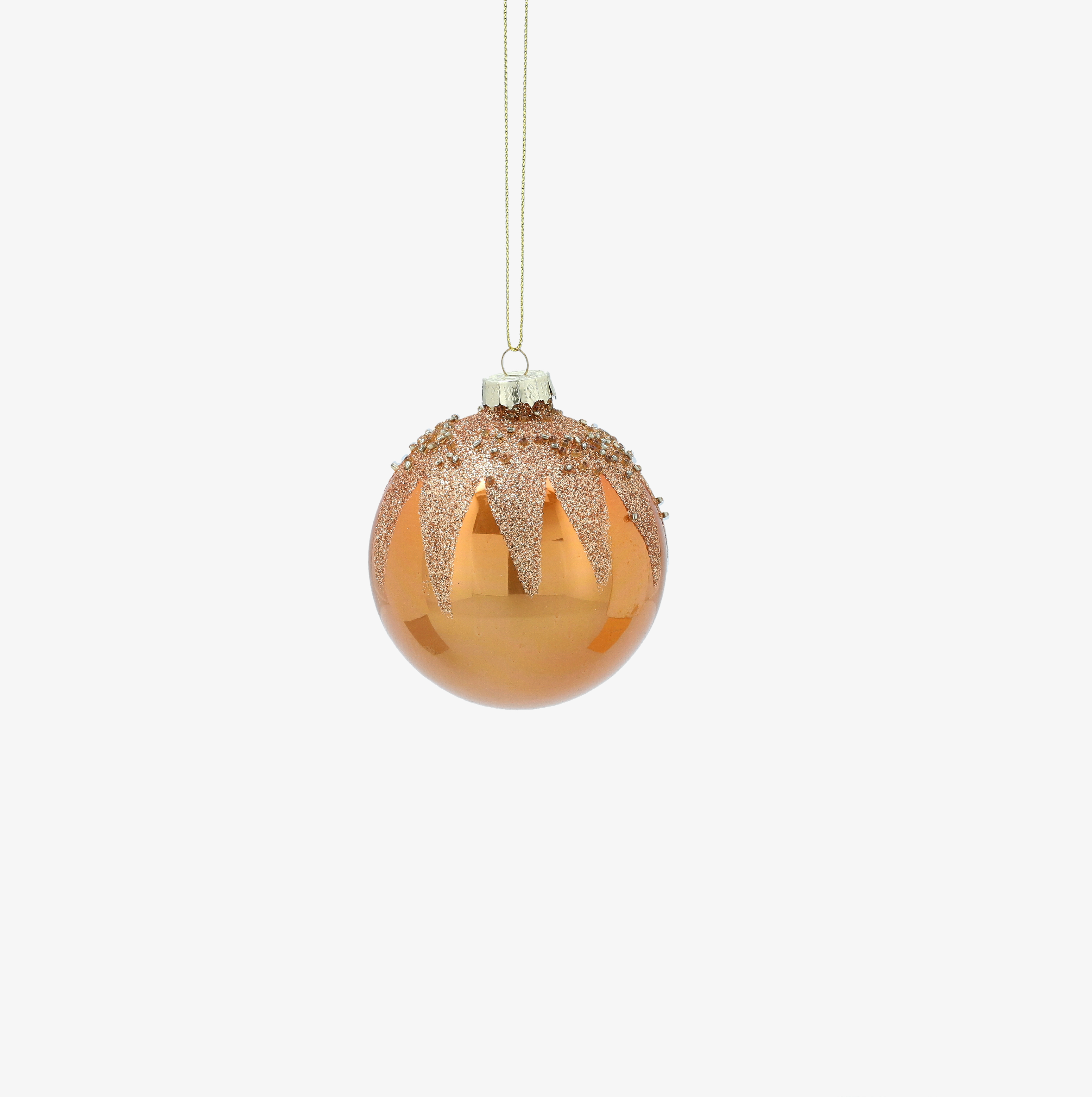 Bola de Navidad dorada de cristal &Oslash;8cm