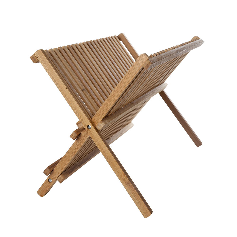 Escurreplatos plegable de bambú 42x32x26cm