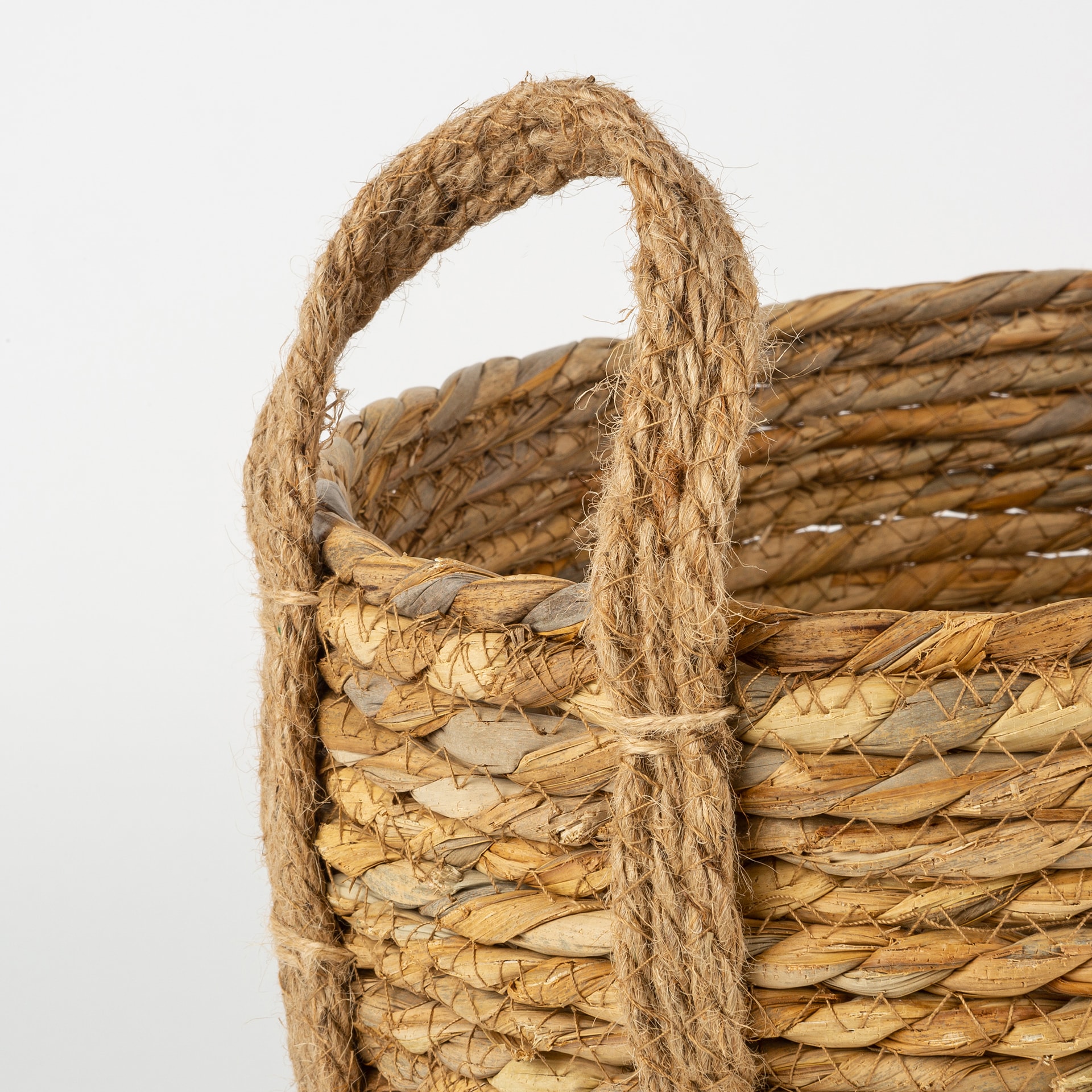 Cesta con asa de esparto Magret Ø26x23cm