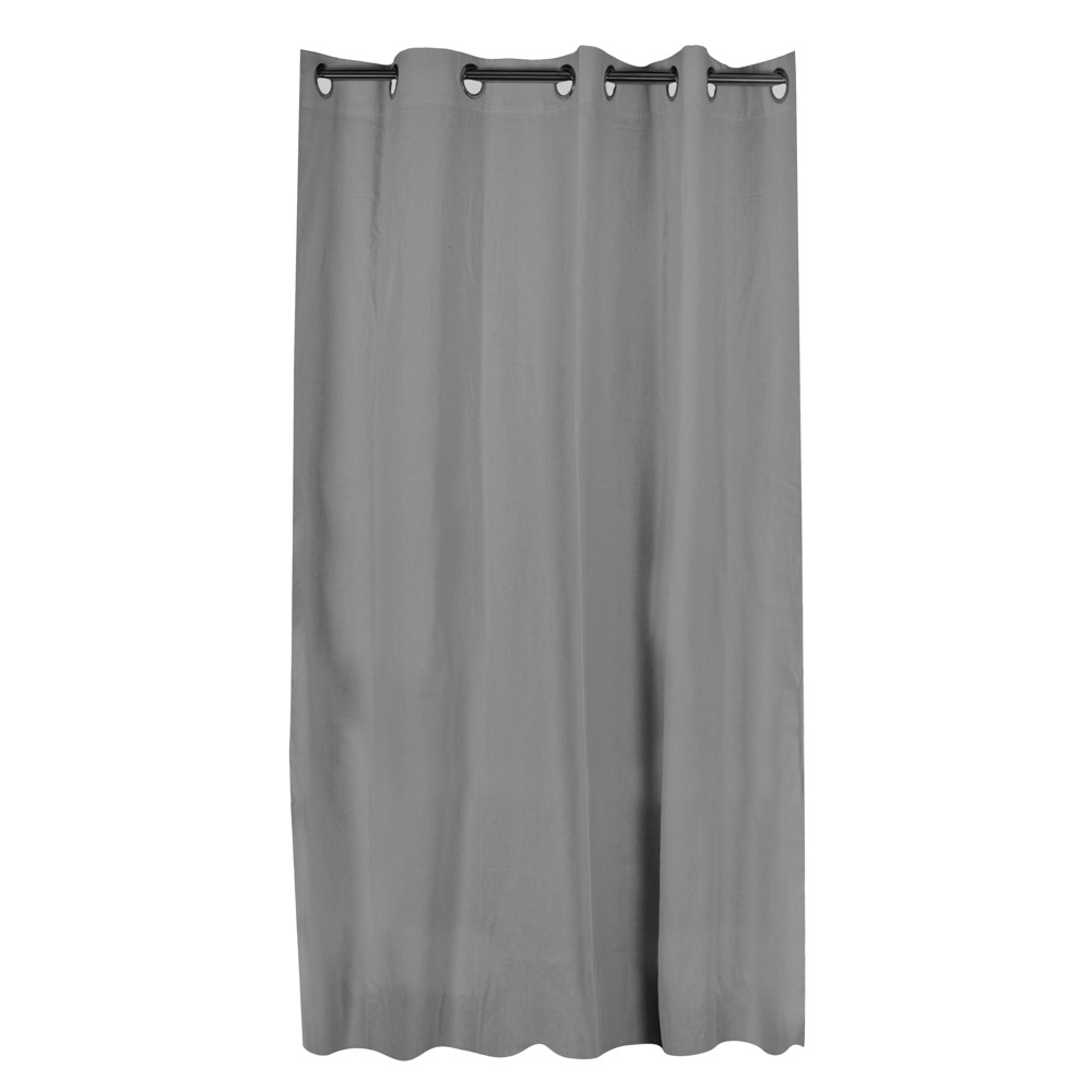 Cortina gris de algodón y poliéster 140x260cm