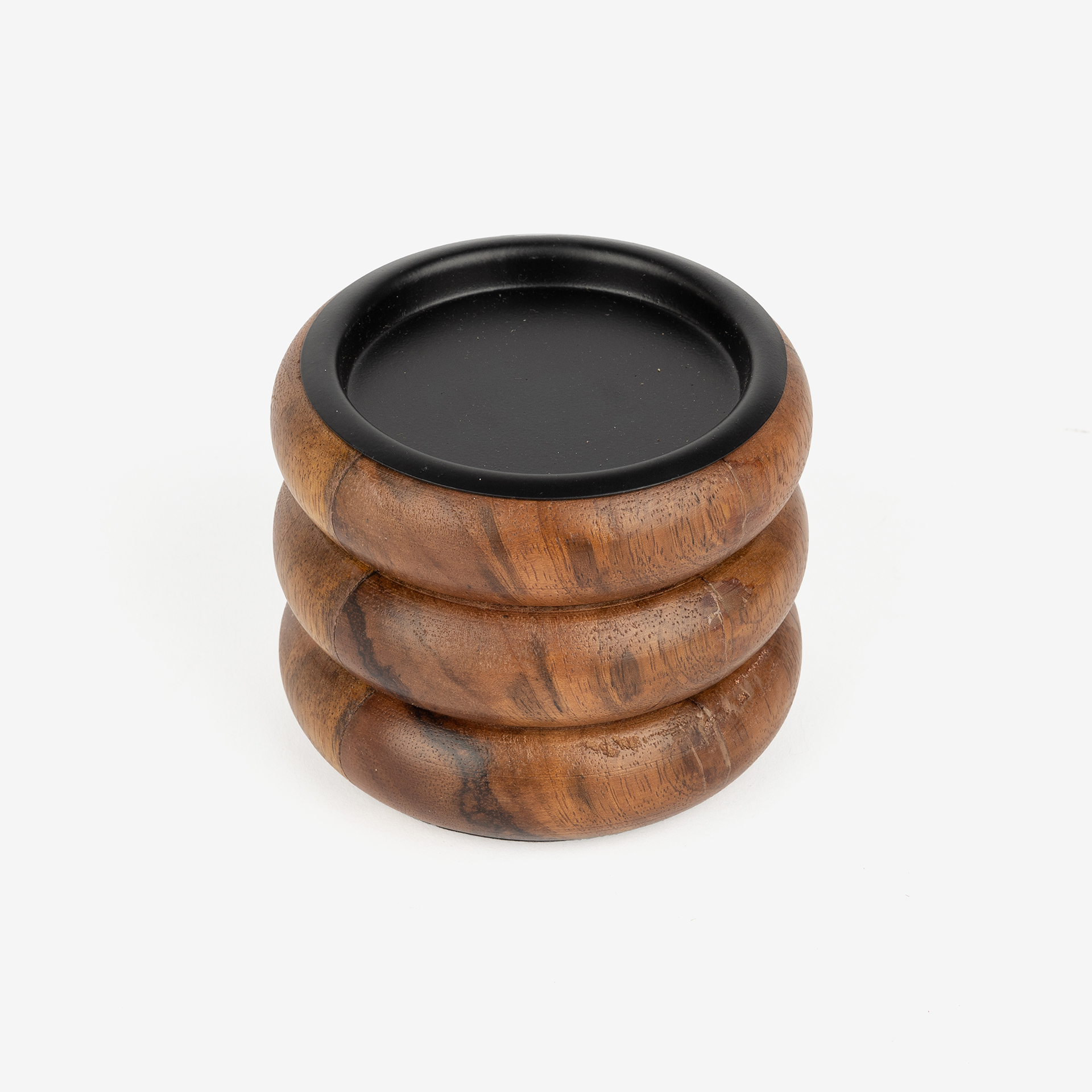 Portavelas de madera Belma 8cm