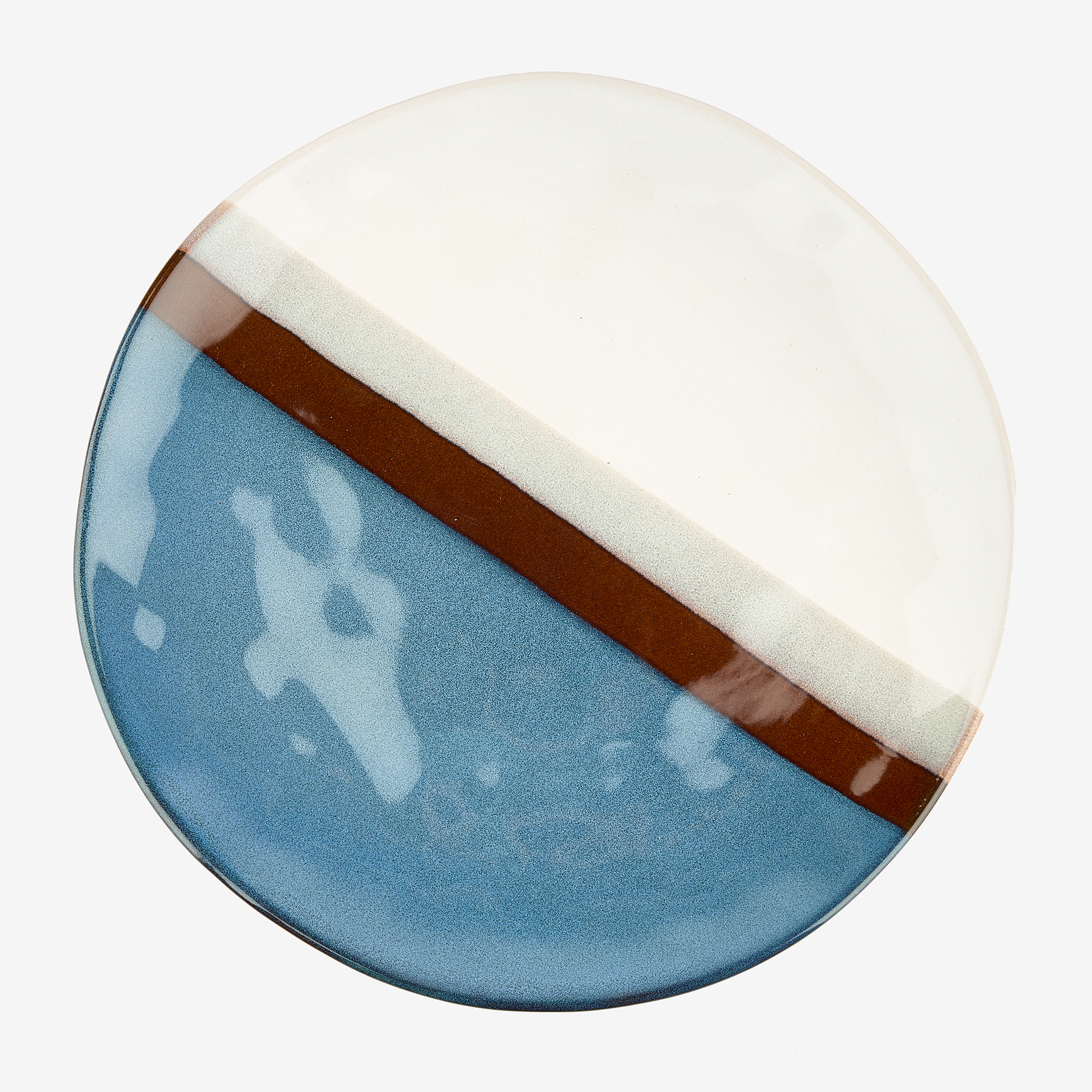 Plato llano de cerámica azul Sotres Ø27cm