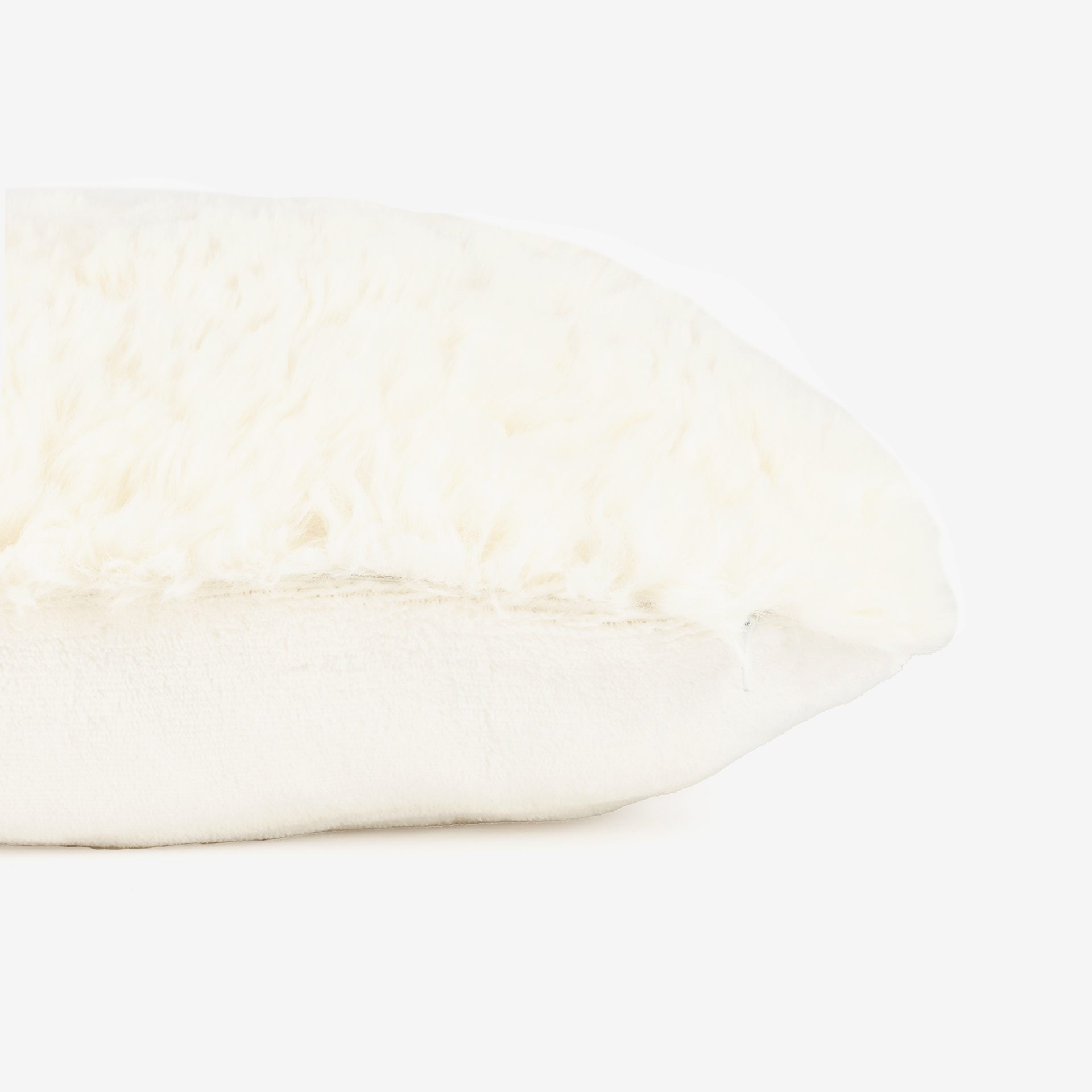 Funda de cojín de pelo blanco 45x45cm