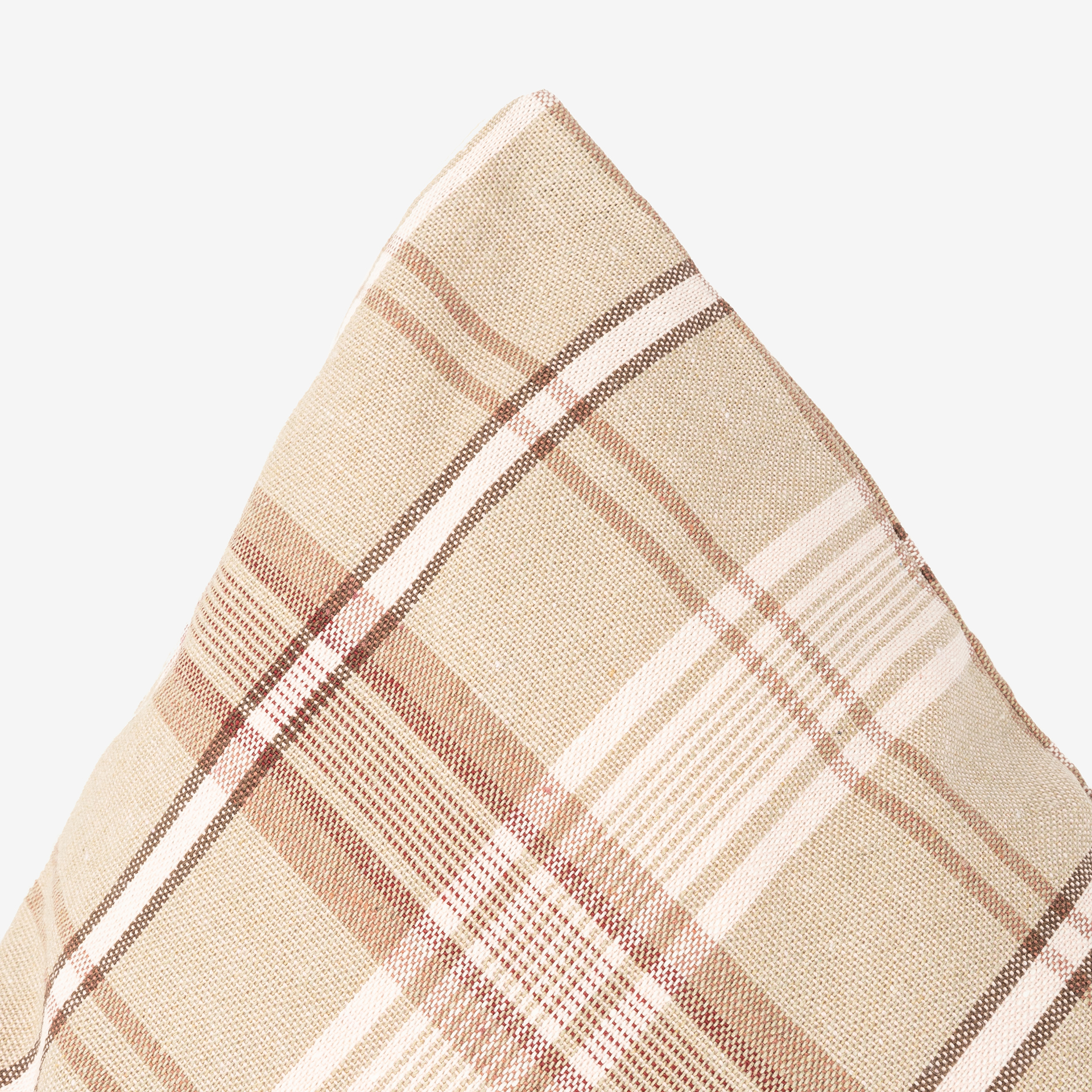 Funda de coj&iacute;n de algod&oacute;n reciclado Tart&aacute;n uva Sira 45x45cm