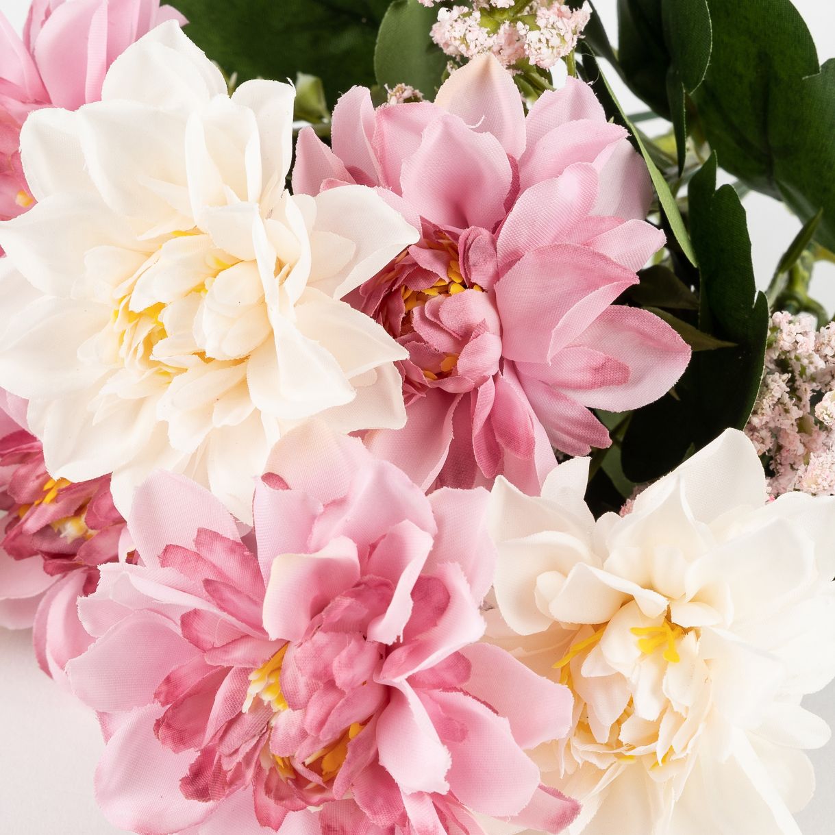 Ramo artificial de dalias rosas 36cm