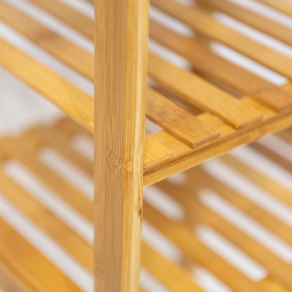 Estanter&iacute;a de 4 estantes de bamb&uacute; grande