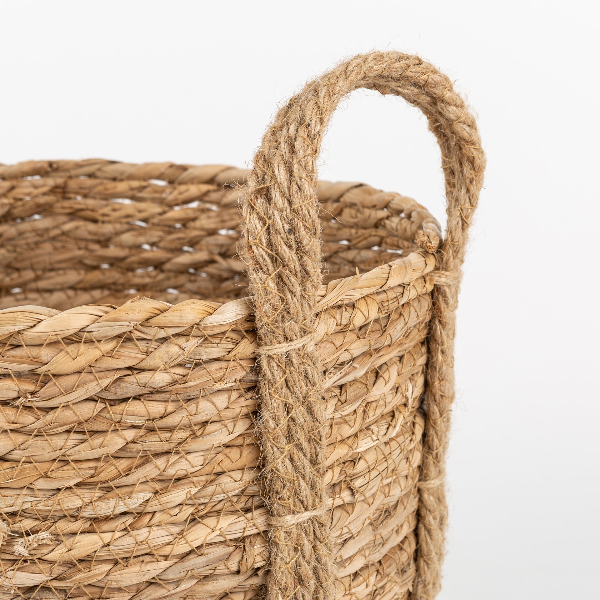 Cesta con asa esparto Magret Ø23x23cm