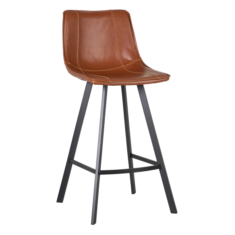 Set de 2 taburetes simil piel marr&oacute;n 95cm