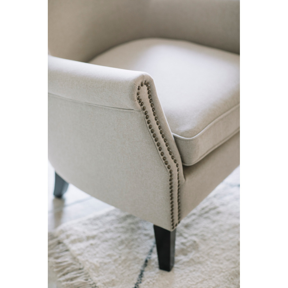 Butaca de poliéster beige Aurora 76x78x79cm Clau&Chloe