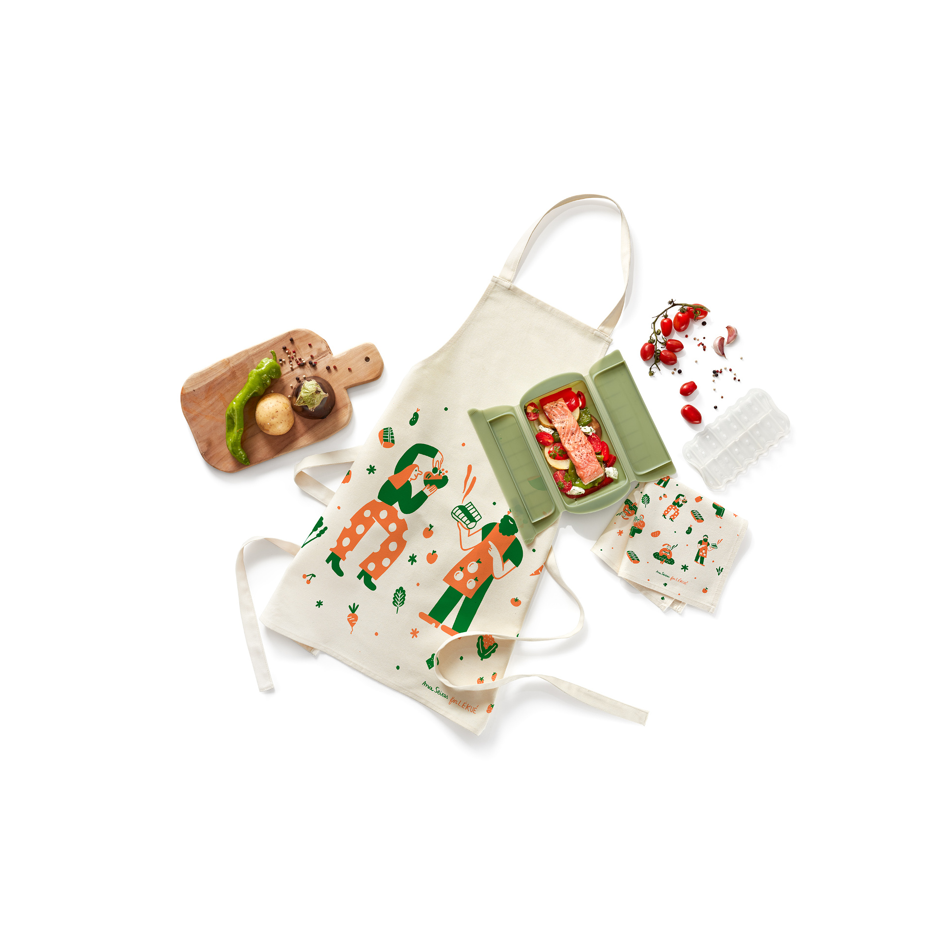 Kit de cocina con delantal y accesorios cocina Lékué