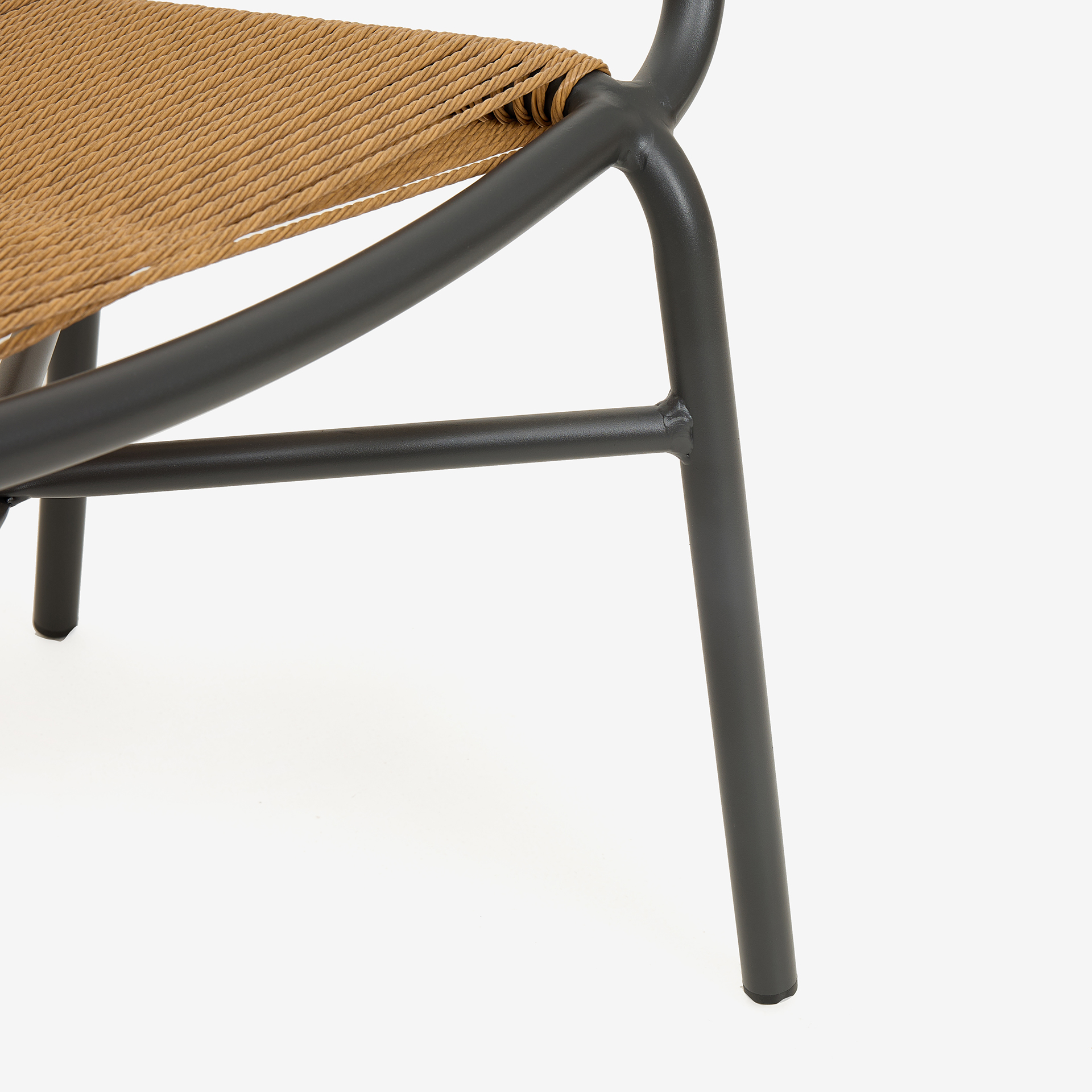 Silla de jardín de ratán sintético y aluminio Anse 55x60x79cm