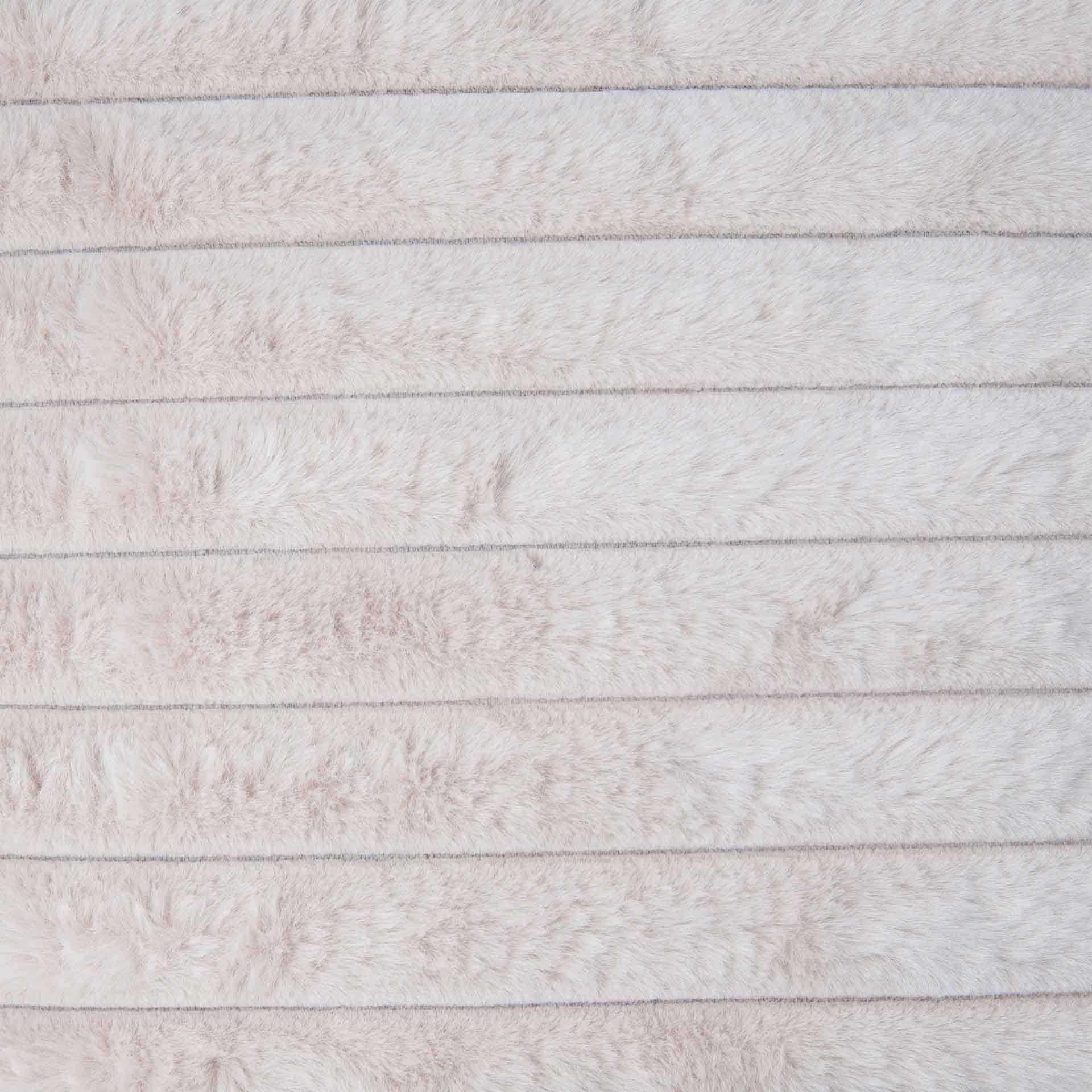 Funda de cojín efecto pelo beige Lineo 45x45cm
