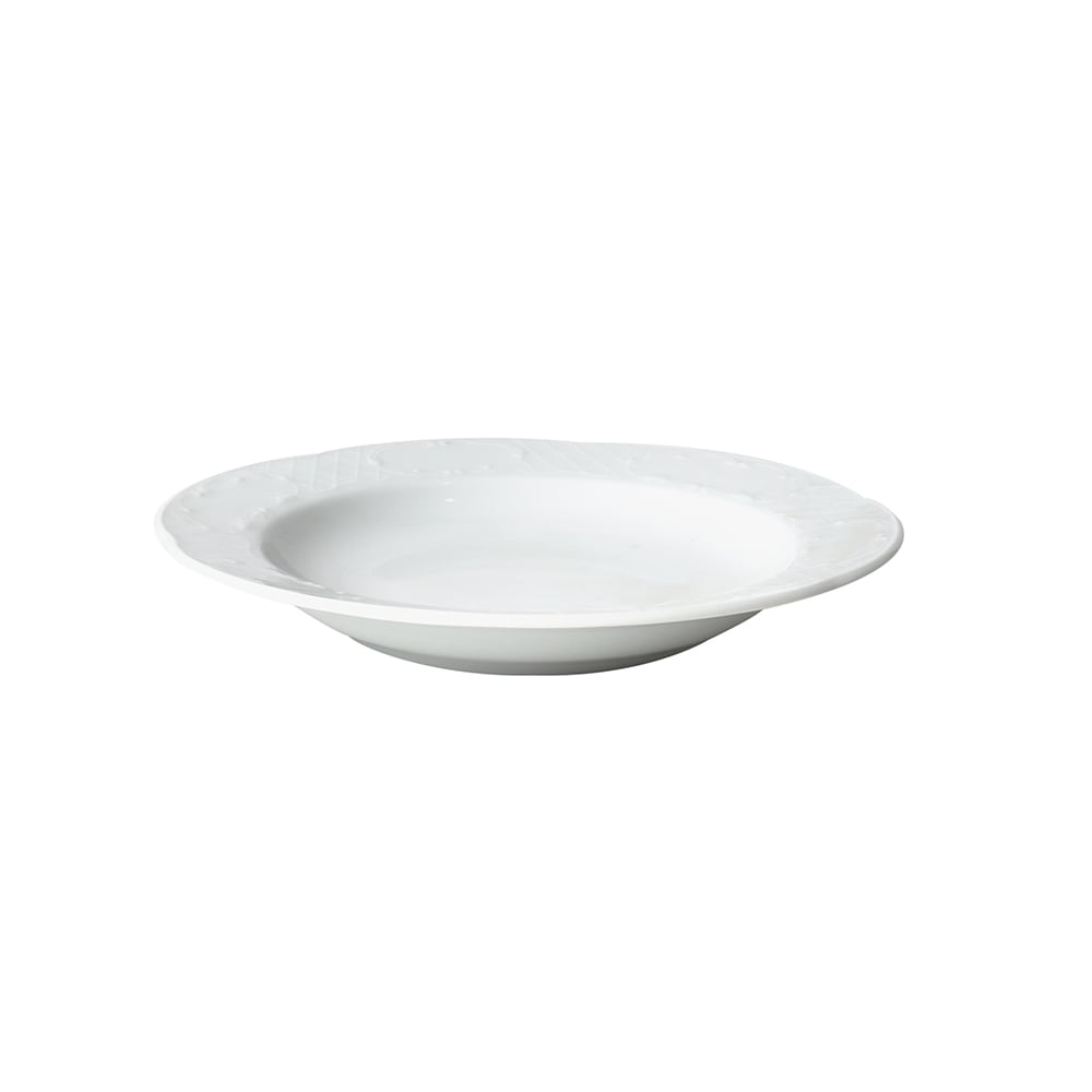 Plato hondo blanco de porcelana Flora &Oslash;22cm