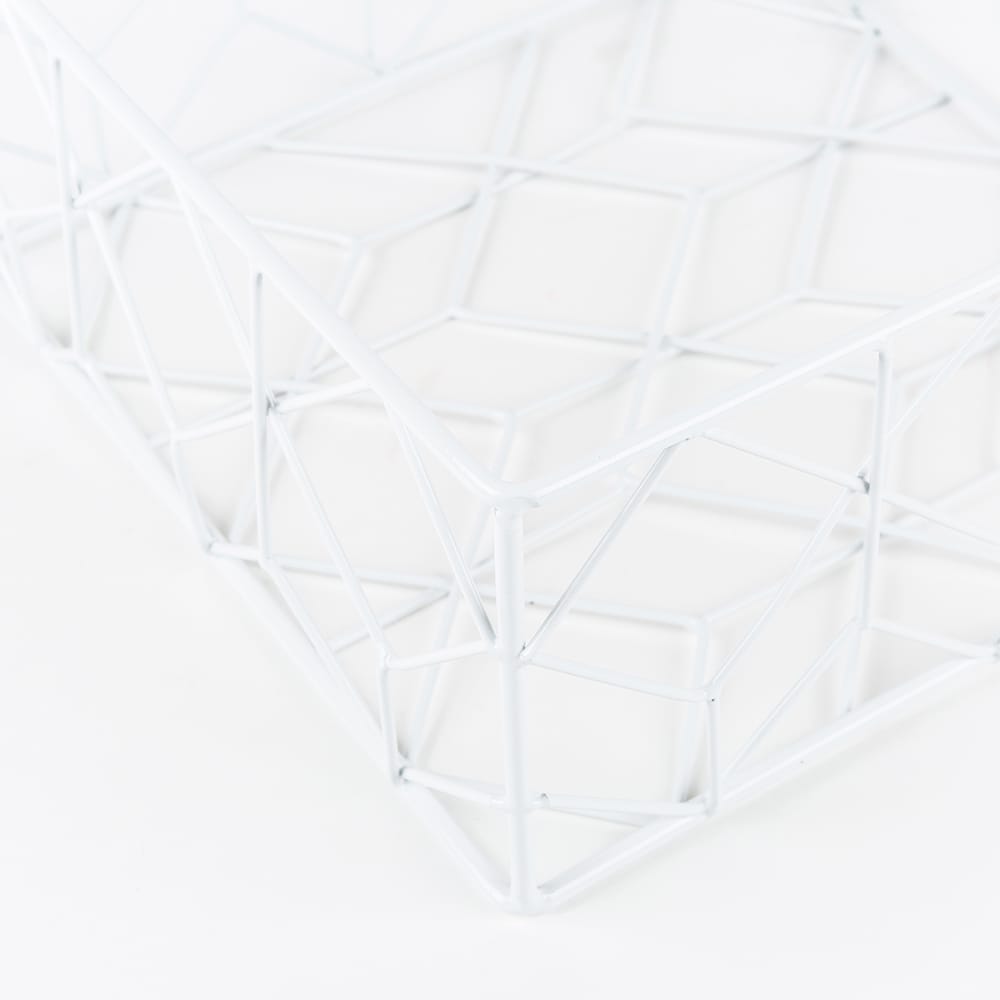 Frutero cuadrado Net color blanco 20x20x9cm