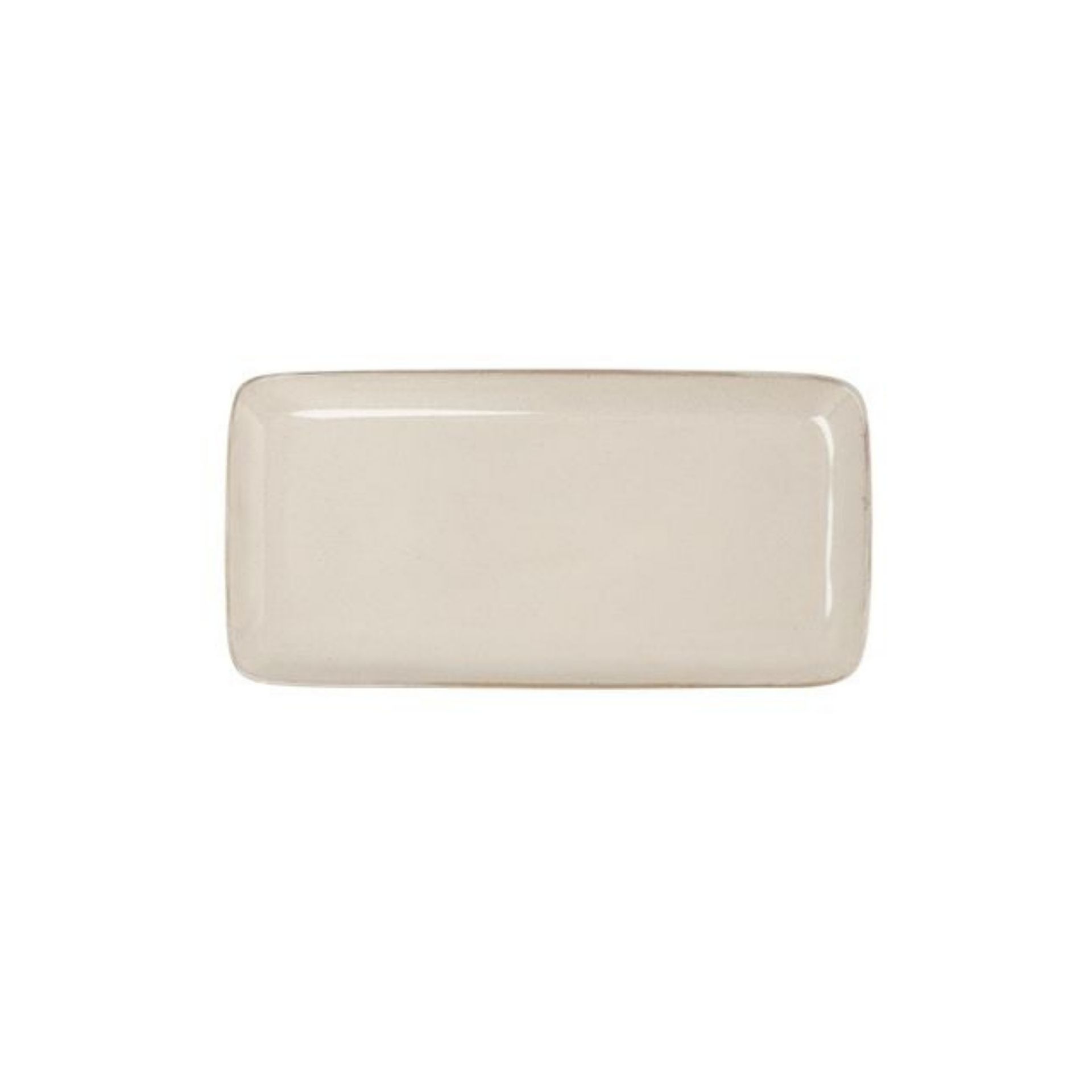 Bandeja para aperitivos de gres blanco Beget 28x14cm