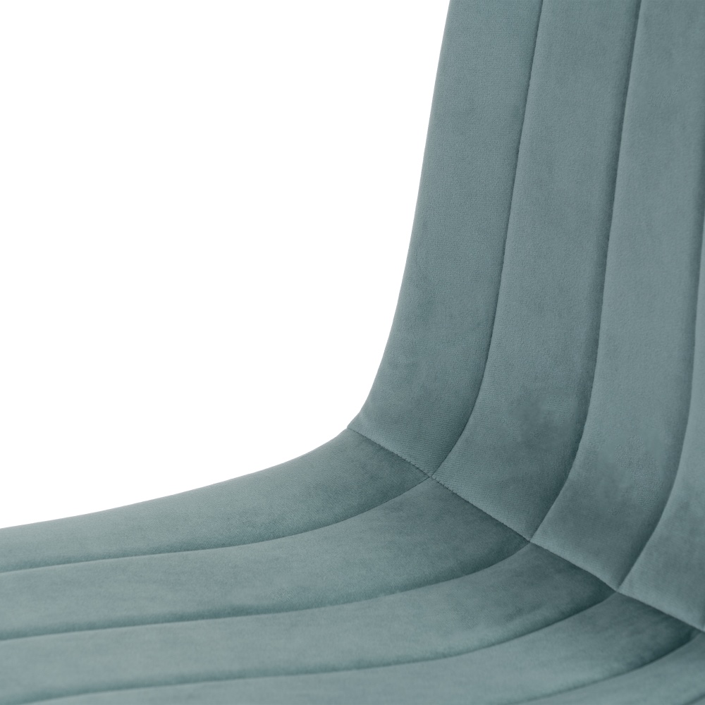 Set de 4 sillas de comedor velvet aguamarina Izabal 55x44x88cm