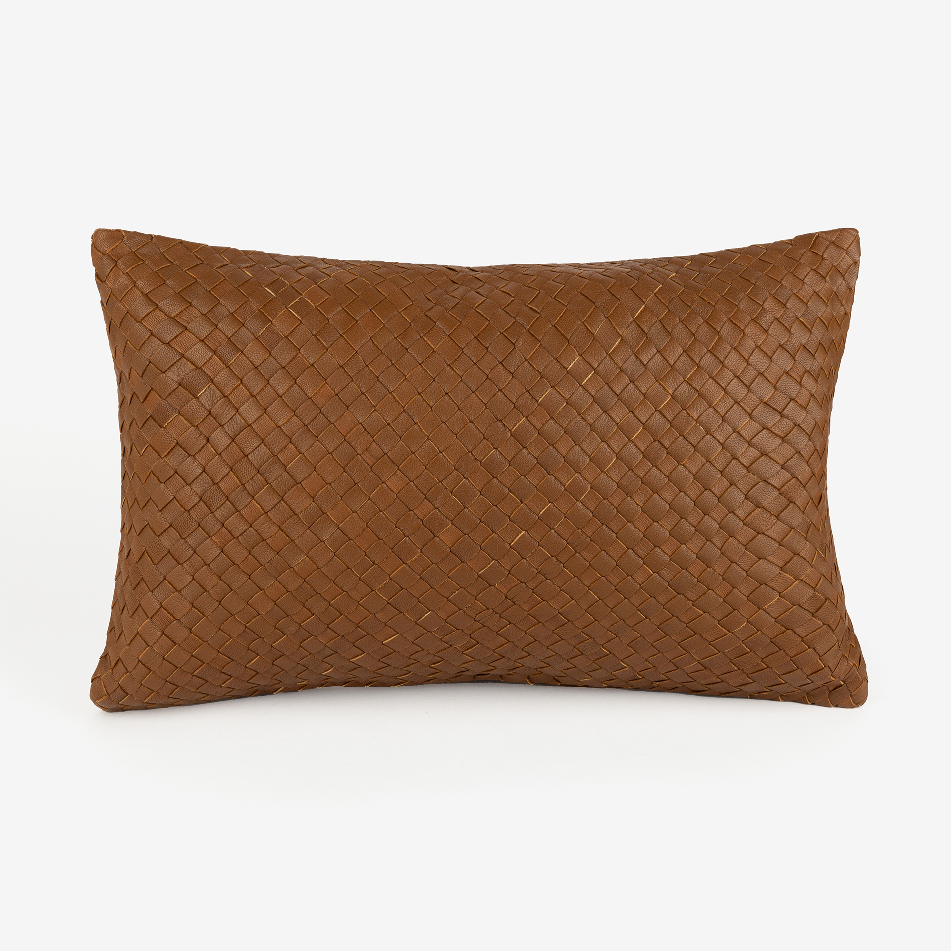 Funda de coj&iacute;n de piel velvet marr&oacute;n Nappa 30x45cm