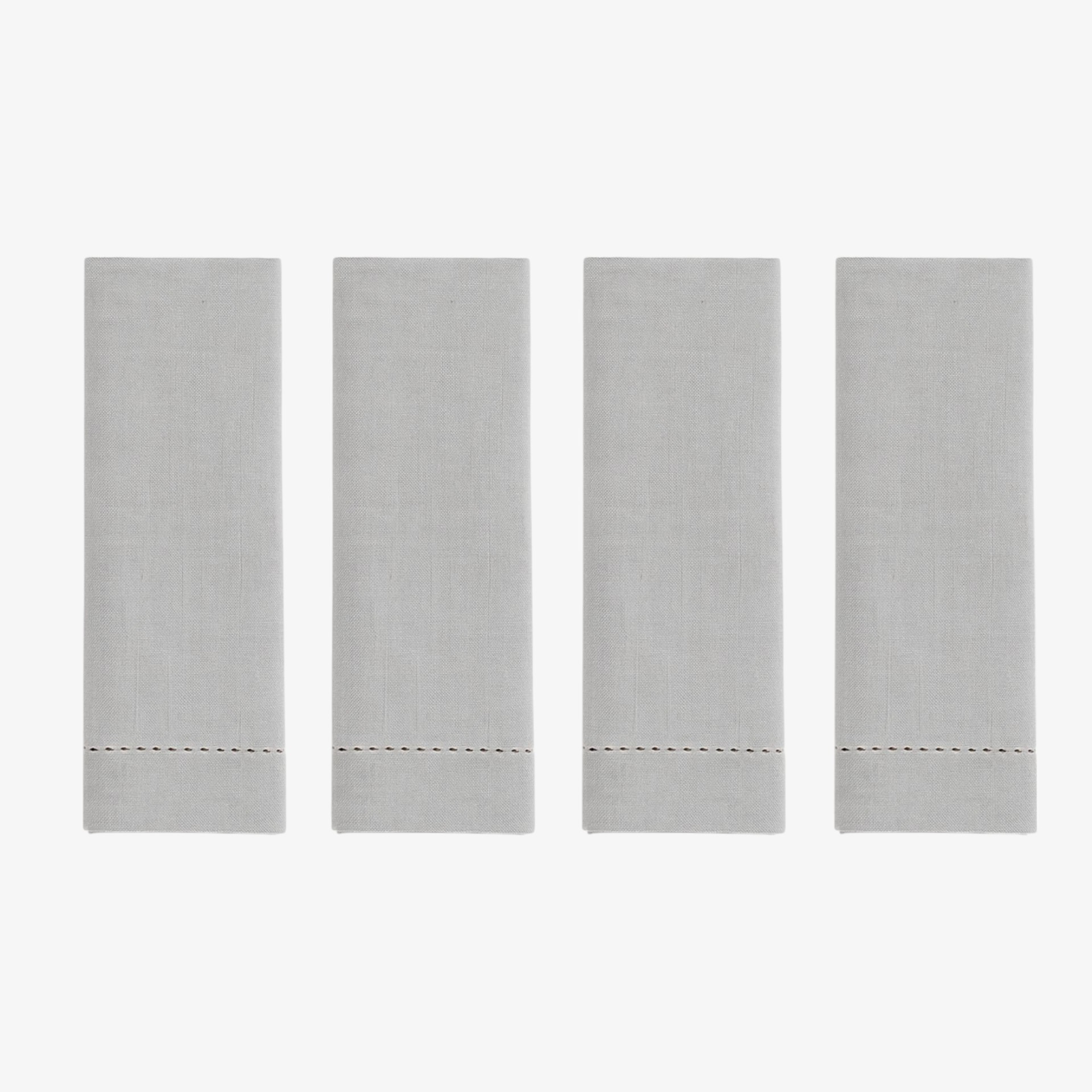 Set de 4 servilletas de algod&oacute;n grises 40x40cm