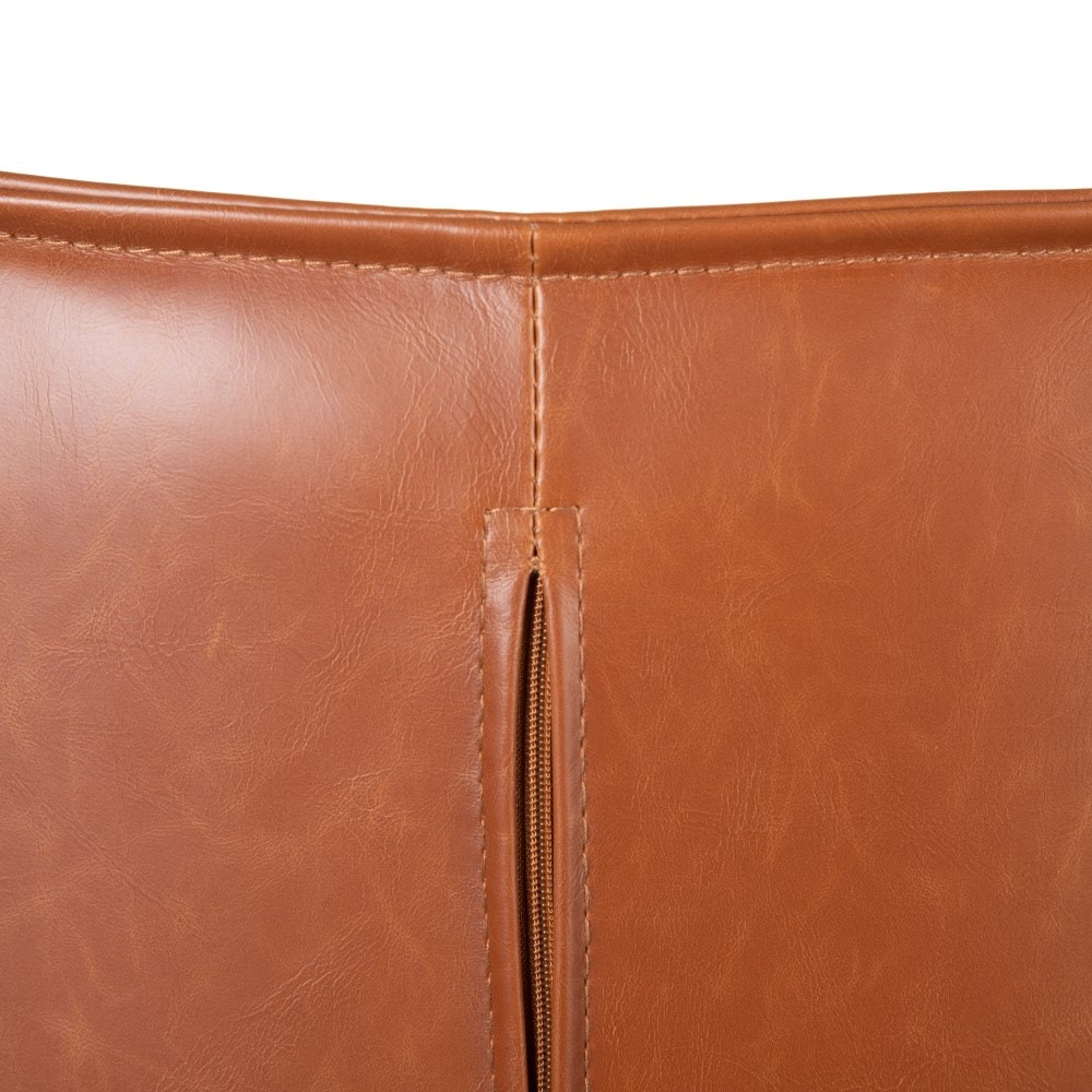 Set de 2 taburetes simil piel marr&oacute;n 95cm