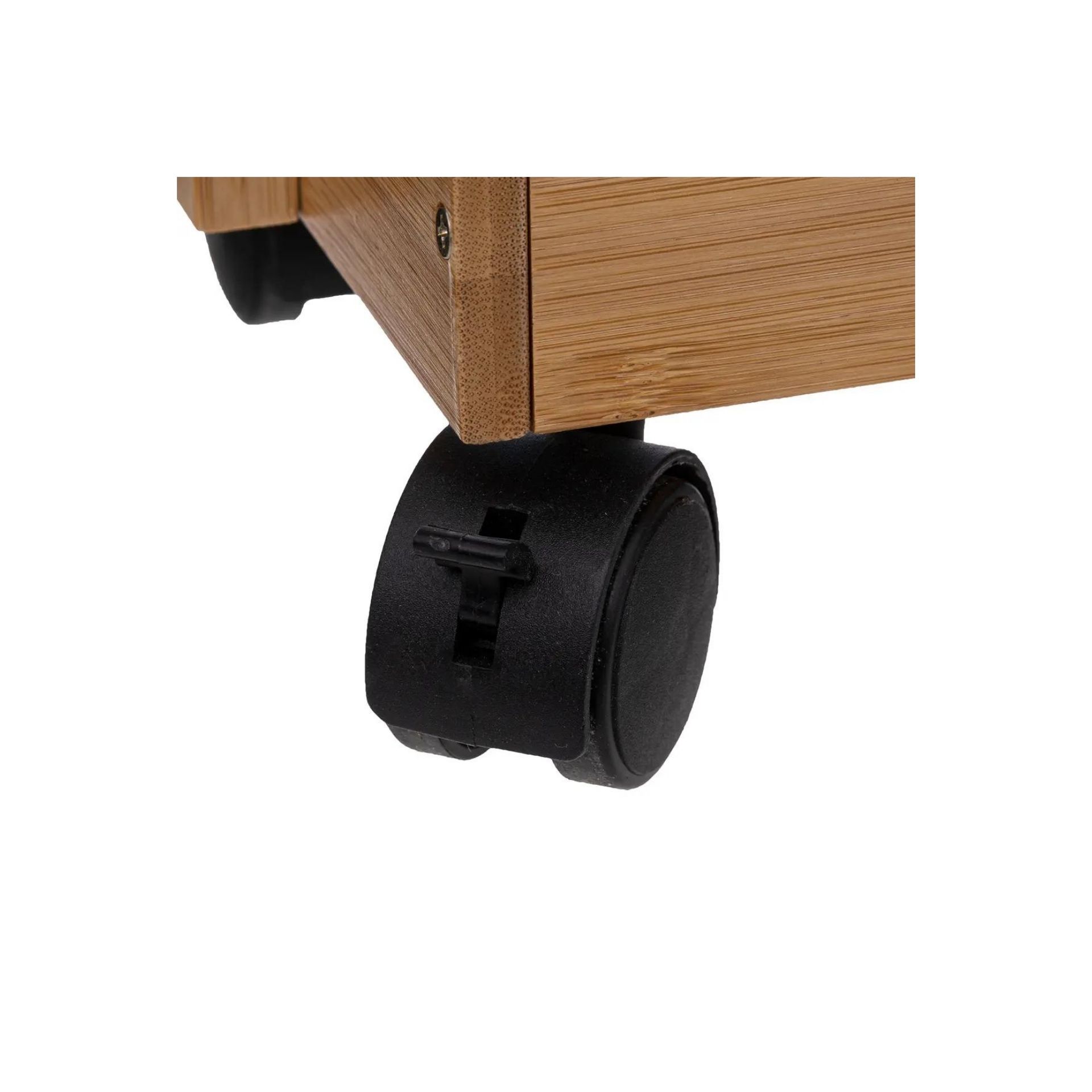 Carro de baño de bambú Karyl 33x18x86cm