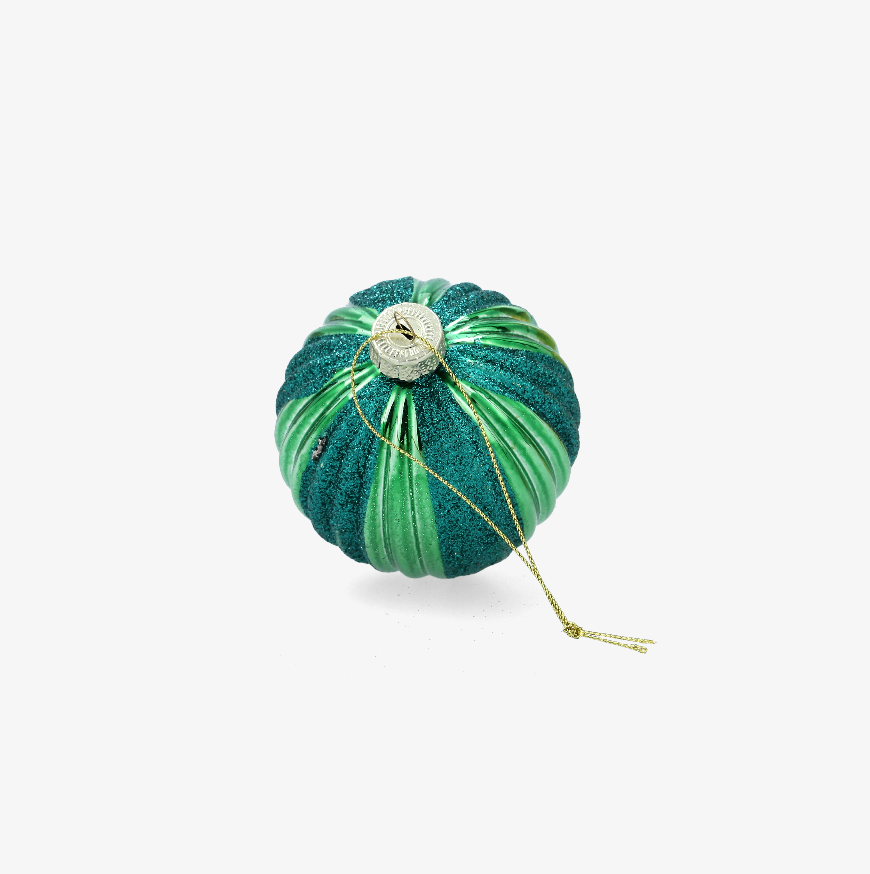 Bola de Navidad verde de cristal &Oslash;8cm