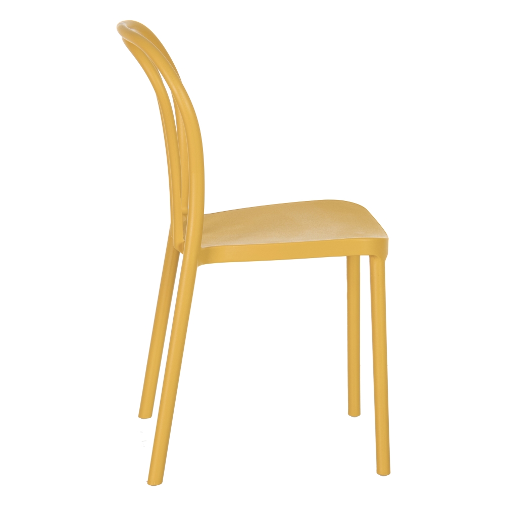 Set de 4 sillas de comedor amarillo Marin 43x53x85cm