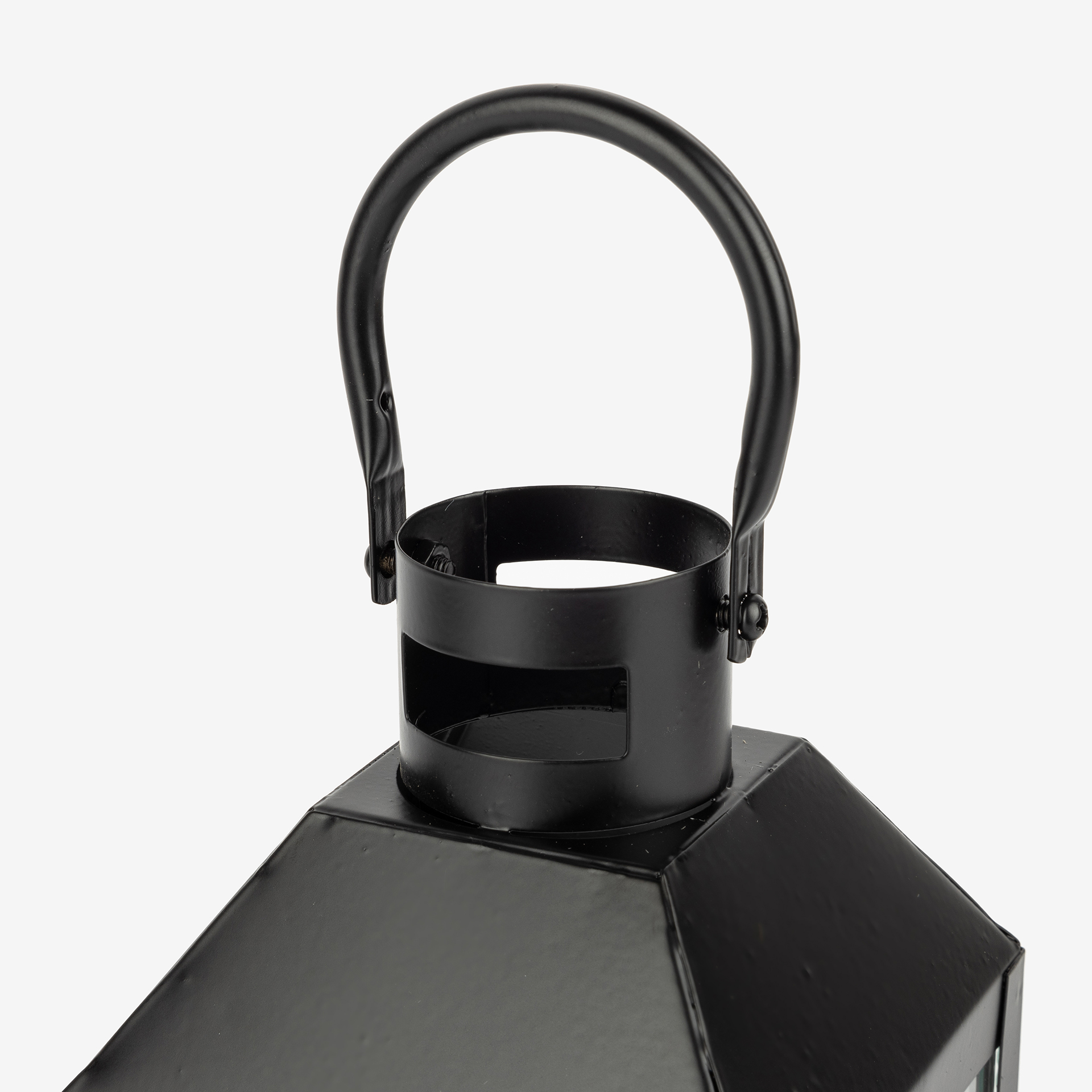 Farol de metal negro Fenjer Ø10x23cm