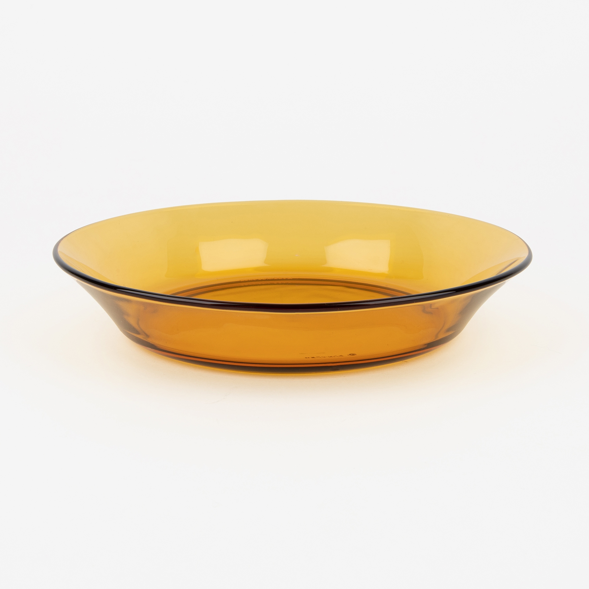 Plato hondo de vidrio opal Lys Ambar Duralex Picardie &Oslash;19cm