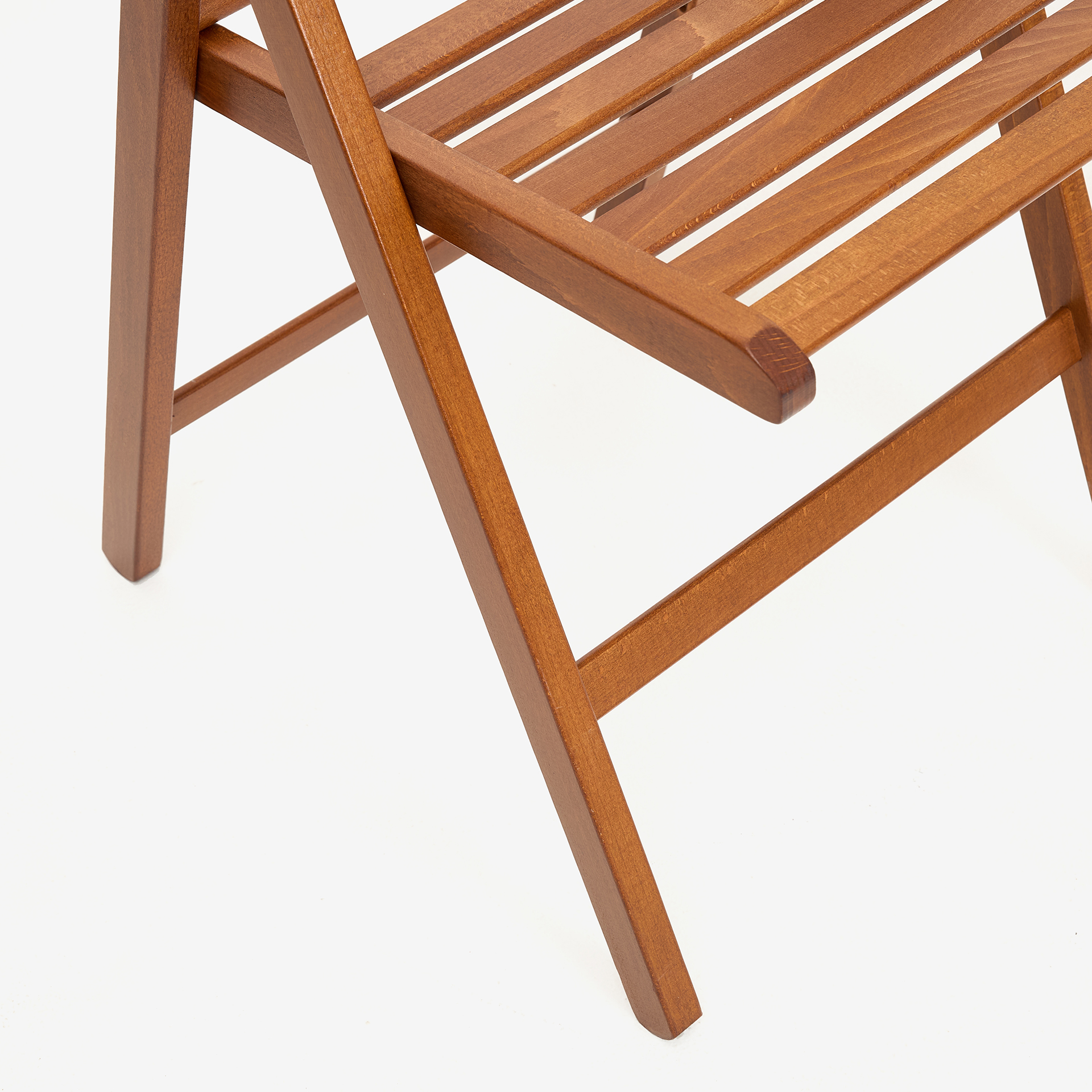 Silla plegable de madera de haya oscura Gema 43x48x79cm