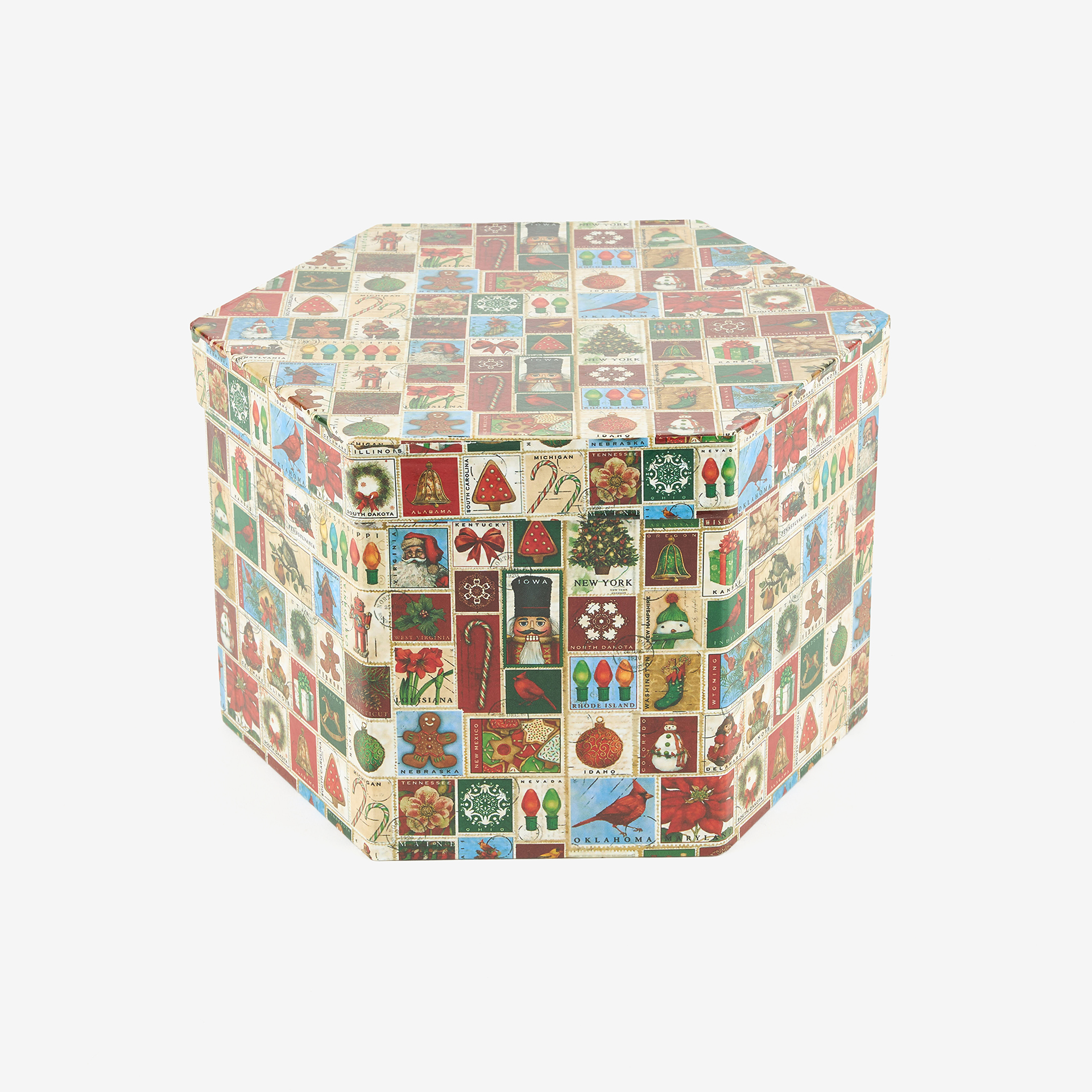 Set de 14 bolas decorativas con dibujo navideño Ø7,5cm