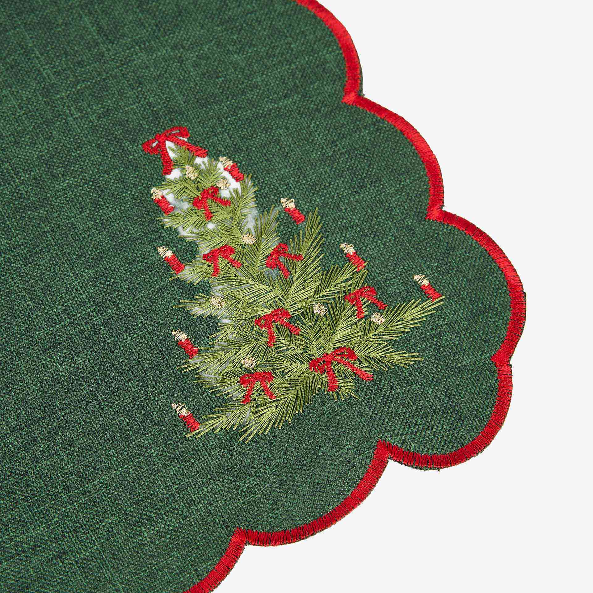 Mantel individual verde Árbol Navidad 30x45 Clau&Chloe