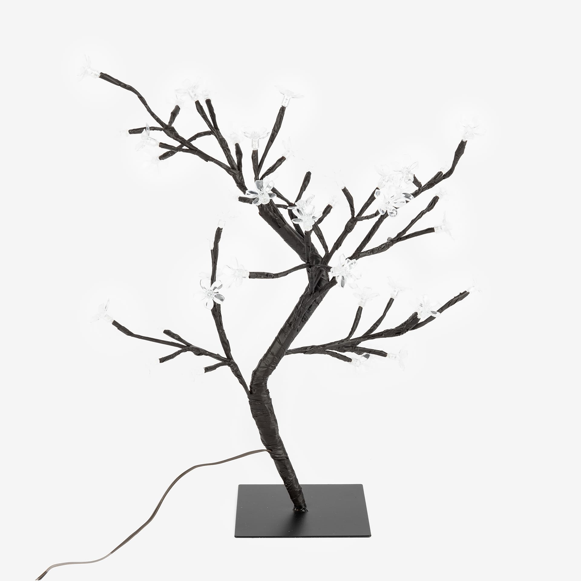 Árbol decorativo flores 48LED luz blanca 45cm