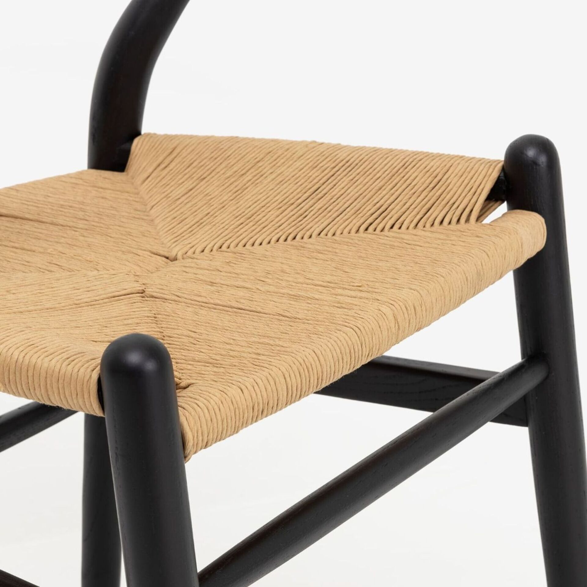 Silla de comedor de madera negra Irma 49x42x78cm Clau&Chloe