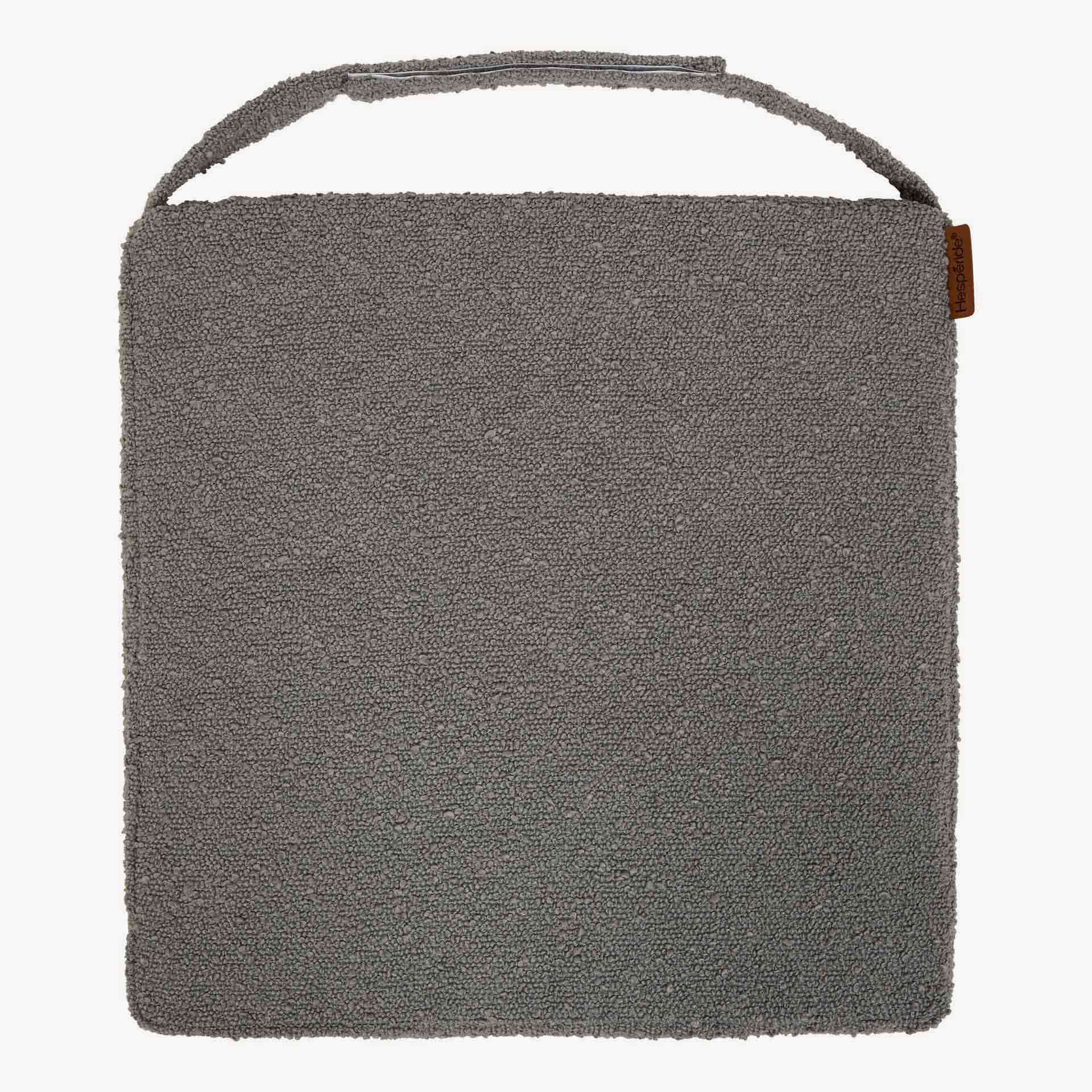 Cojin para silla de jard&iacute;n con velcro antracita Soreya 40x40cm