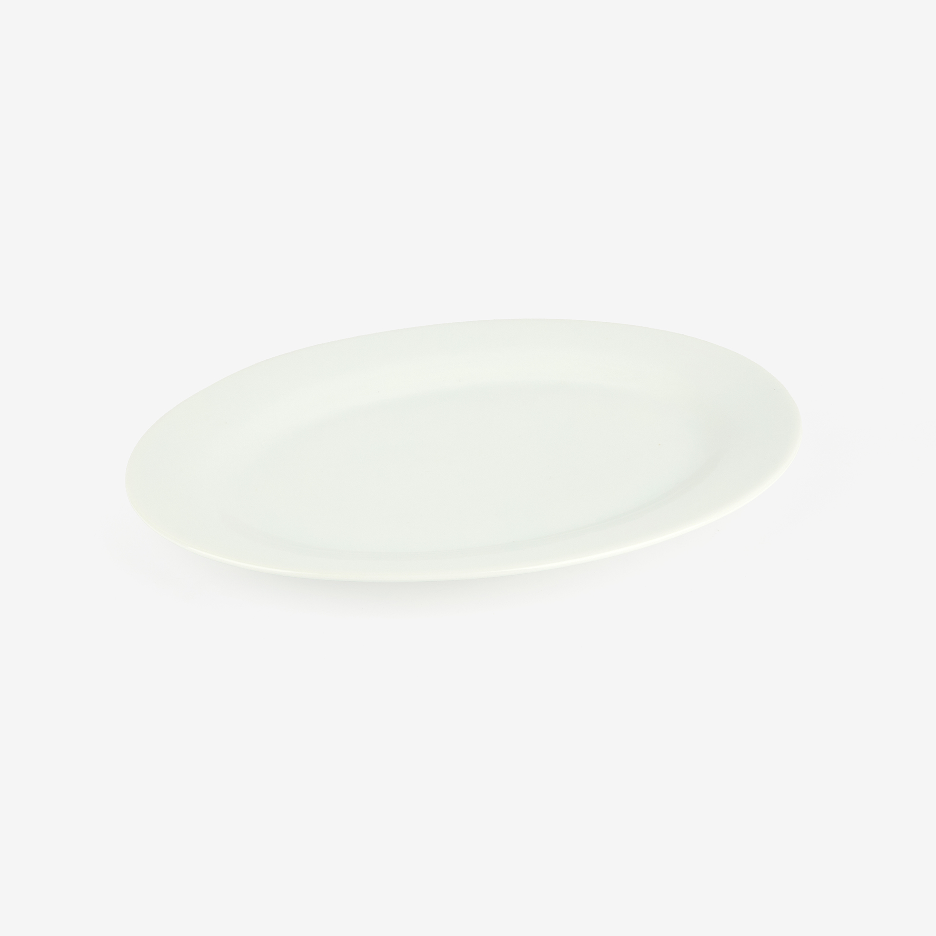 Fuente ovalada de porcelana para servir blanca 40cm