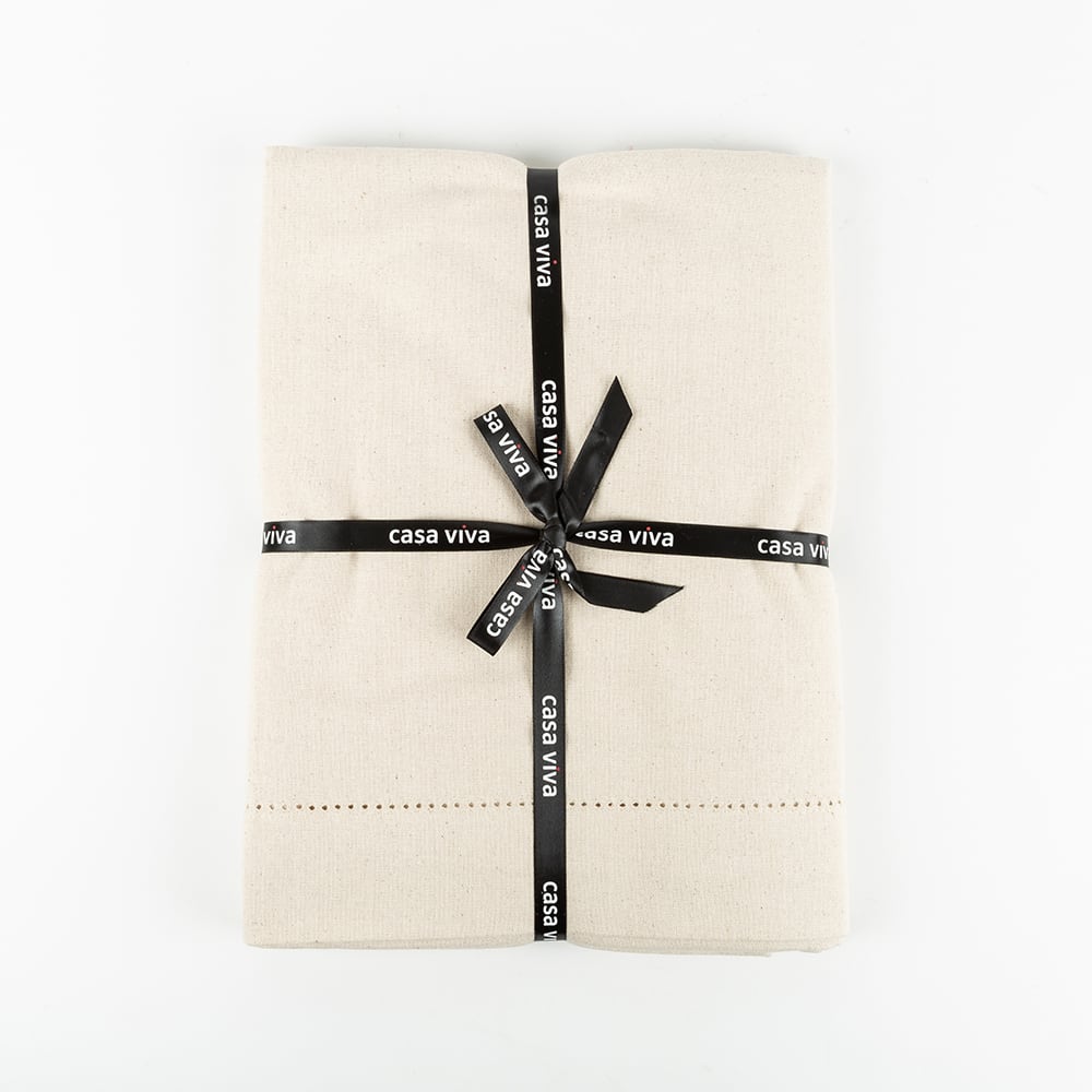 Mantel de algod&oacute;n natural Vainica 150x250cm