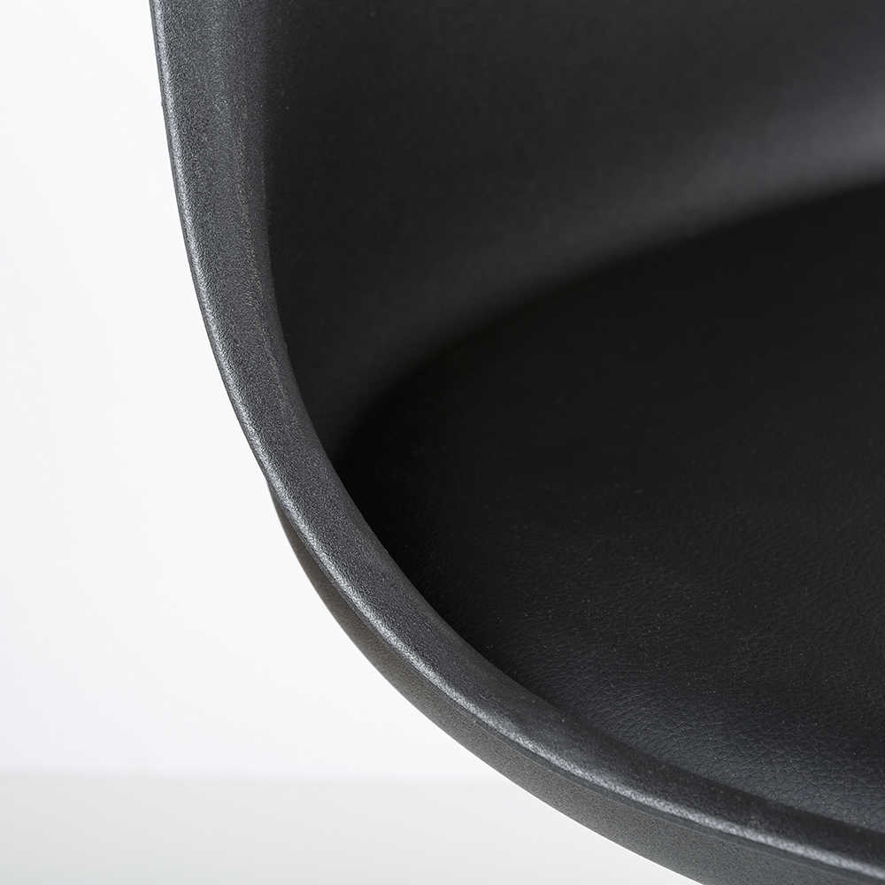 Silla de oficina negra Tulip 48x55x82cm