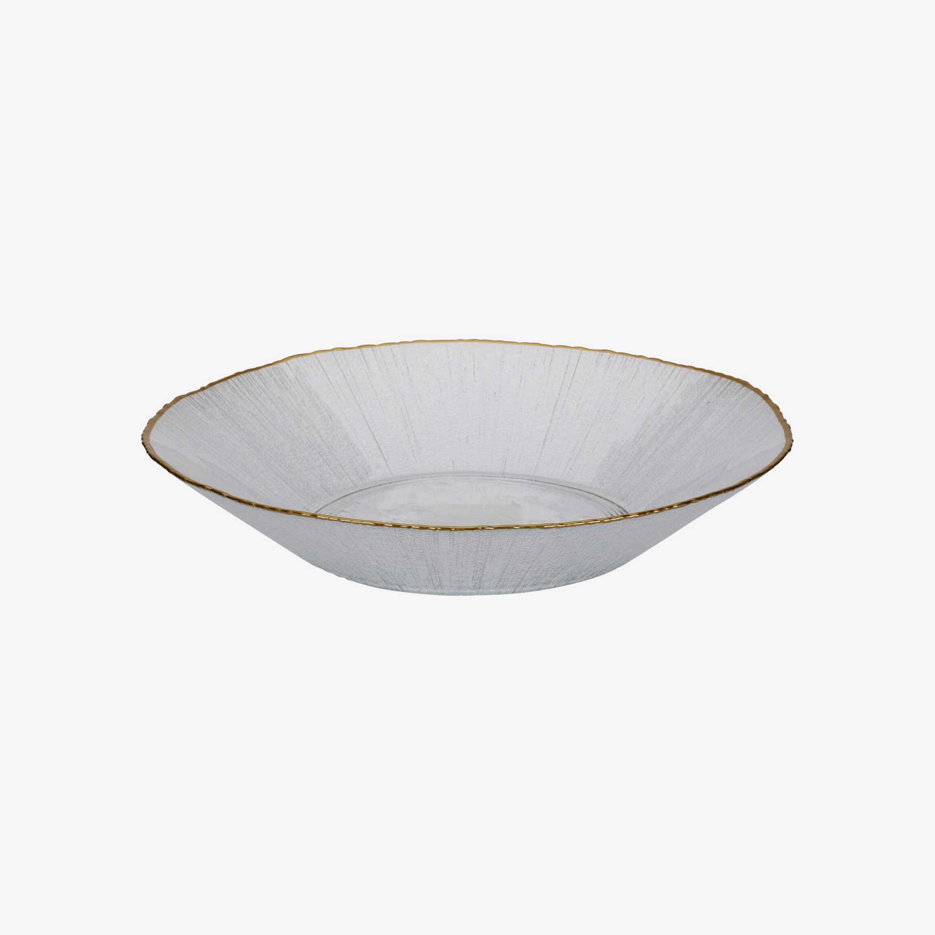 Ensaladera de vidrio con filo dorado Lumiere 30cm