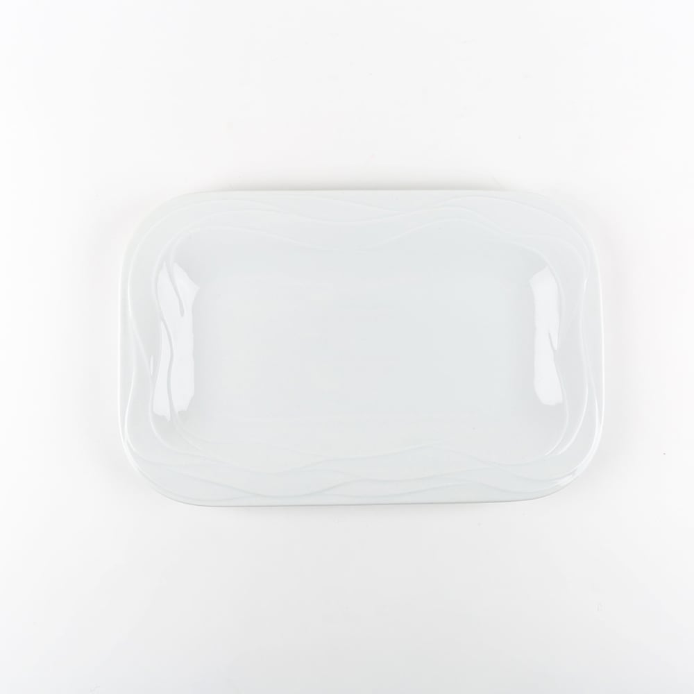 Bandejas para aperitivos de porcelana blanca Corina 25,8cm