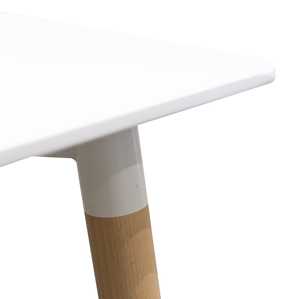 Mesa de comedor de madera rectangular blanca Sintra 120x80cm