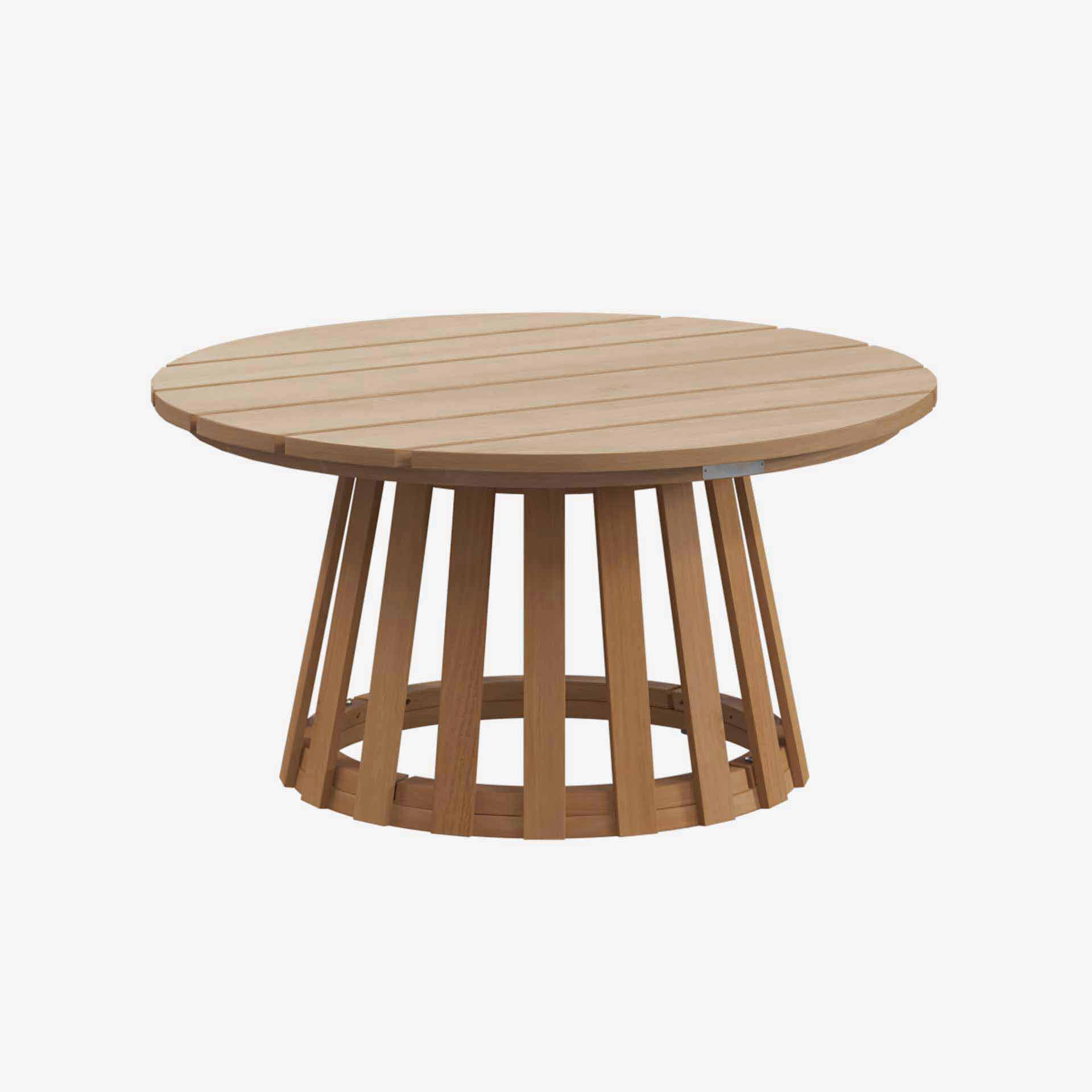 Mesa auxiliar de jard&iacute;n de madera de acacia Osnik &Oslash;80x40cm