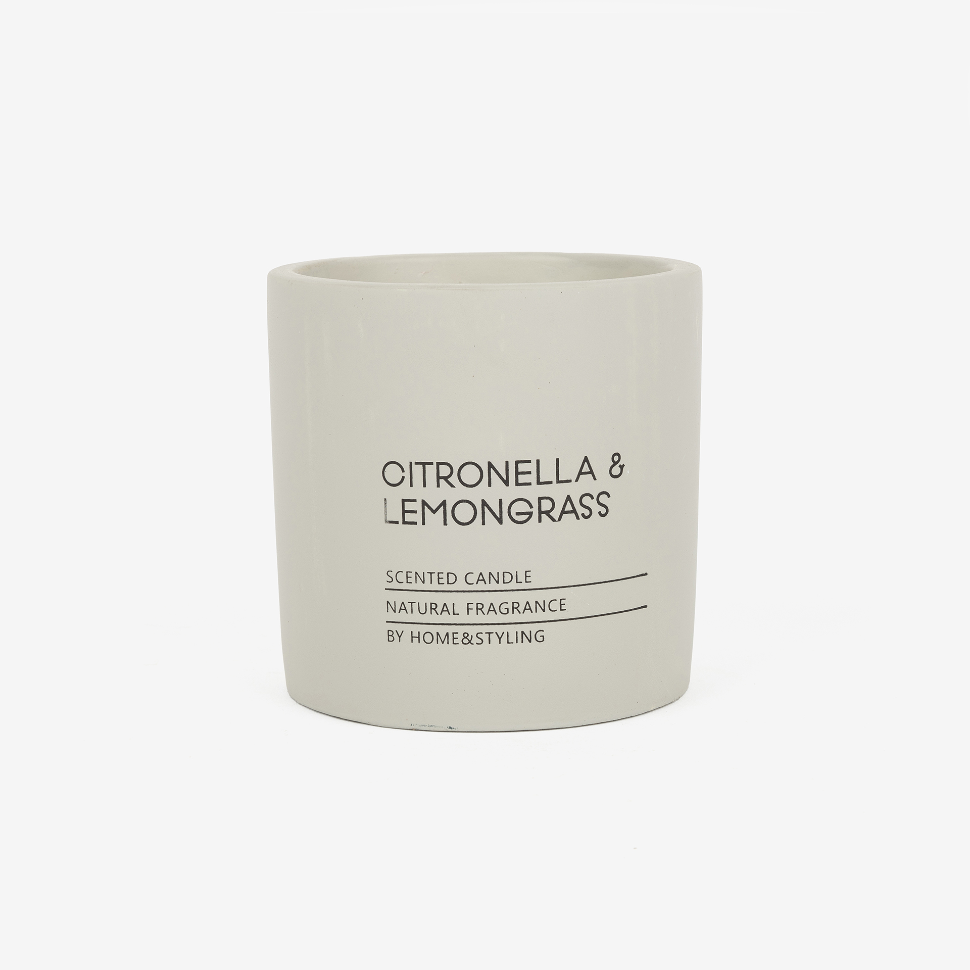 Vela en vaso de citronela y Lemongrass beige Pot 10cm