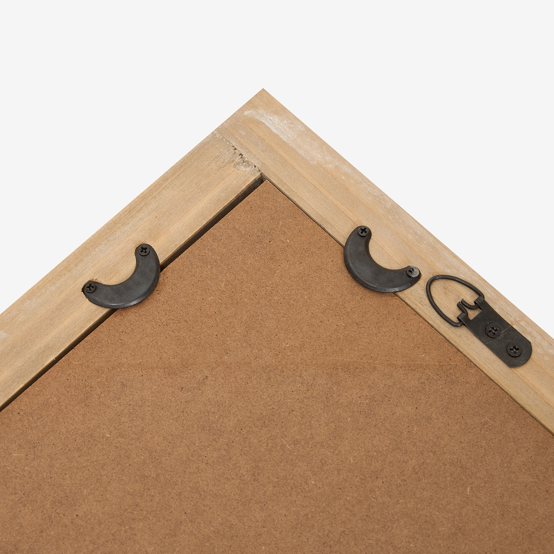 Espejo de pared ventana de metal y madera MDF acabado envejecido No&eacute; 90x90x2cm