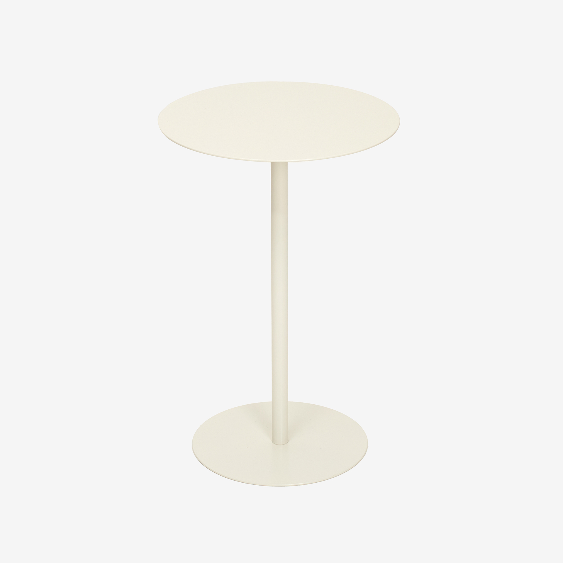 Mesa auxiliar de metal blanca Malak &Oslash;35x53cm