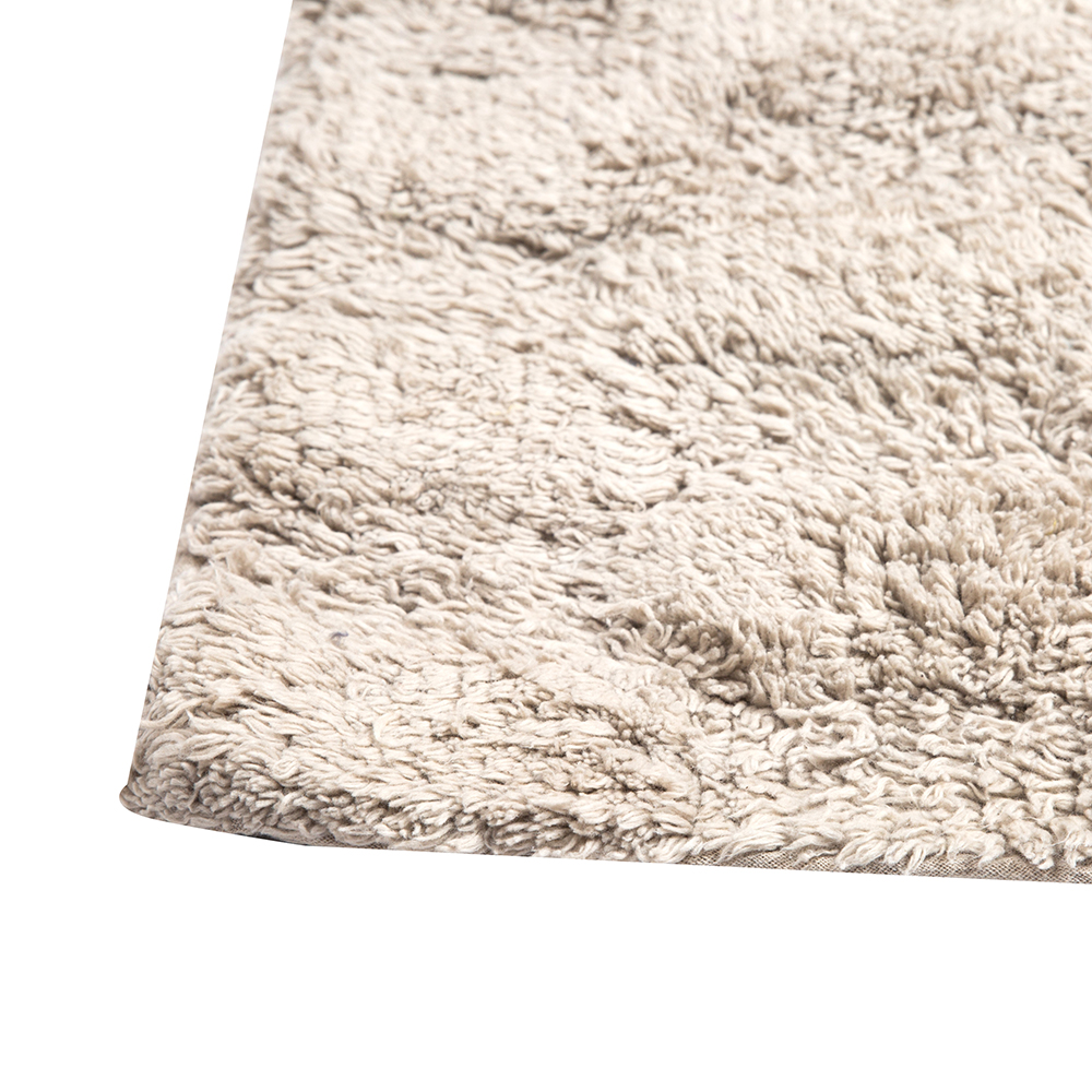 Alfombra de ba&ntilde;o beige Relief 50x80cm