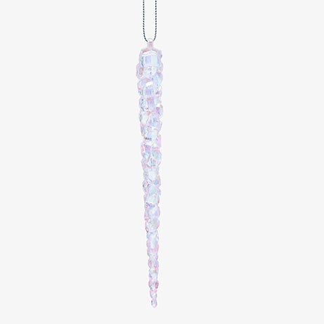 Decoraci&oacute;n de &aacute;rbol de Navidad de l&aacute;grima de hielo rosa 18cm