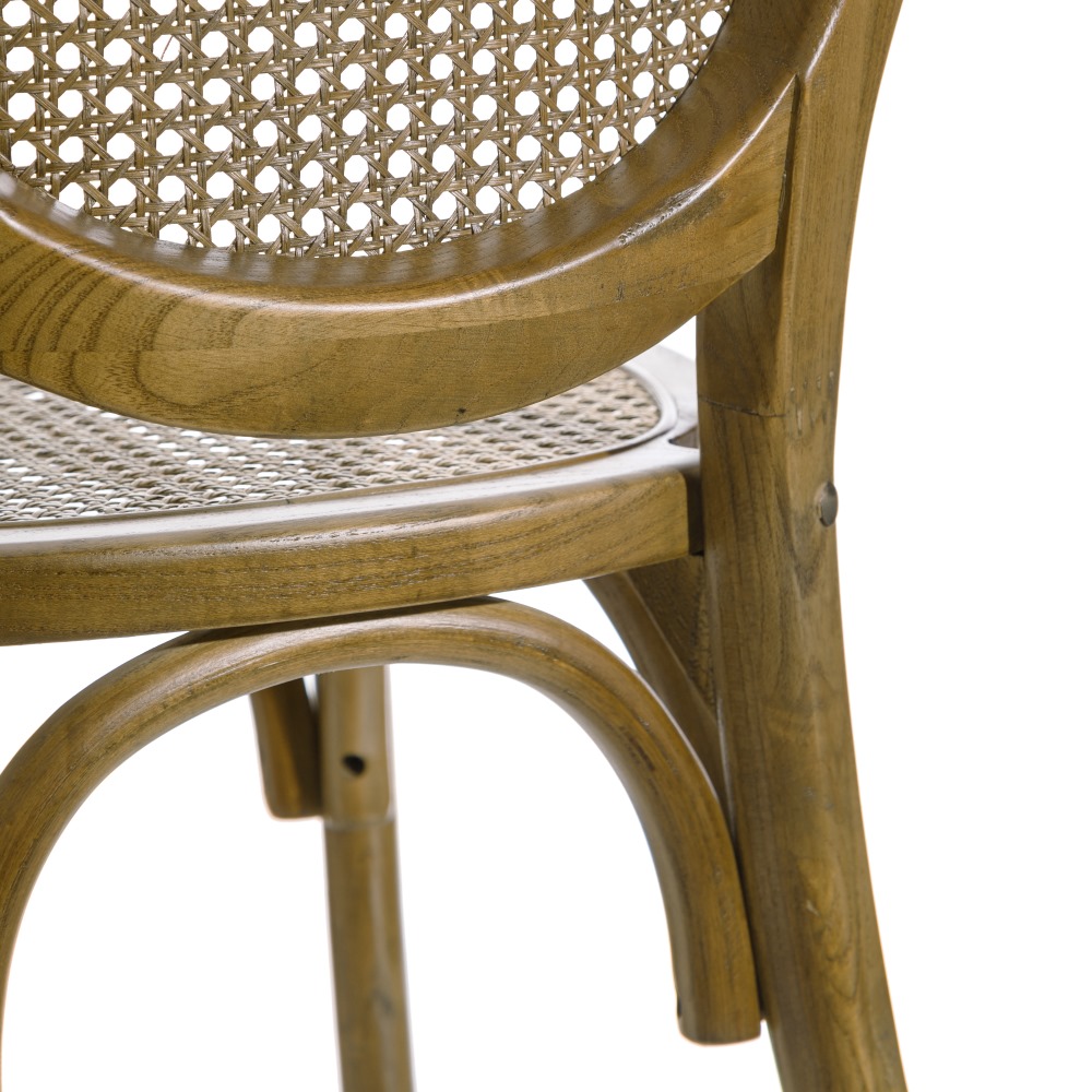 Silla de comedor de madera de olmo 45x42x94cm