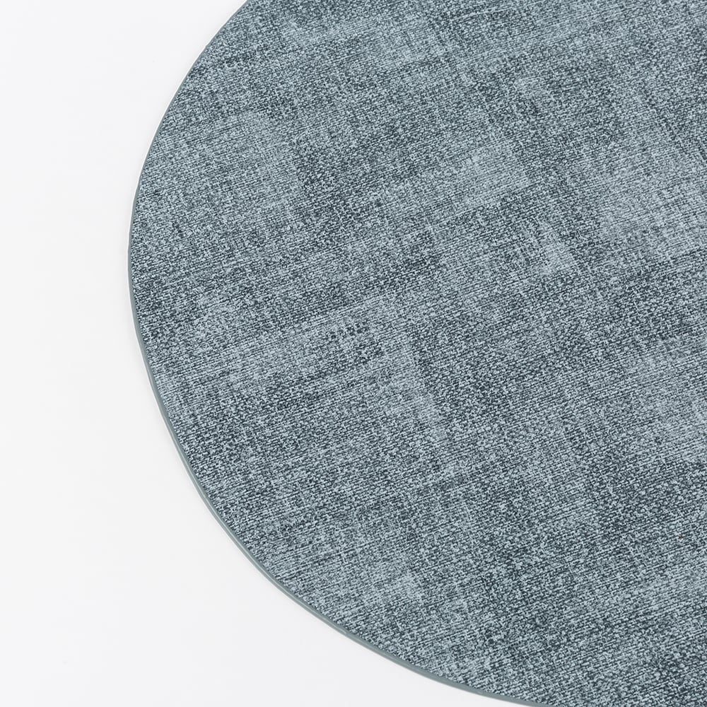 Mantel individual oval reversible azul Tiffany 48x33cm