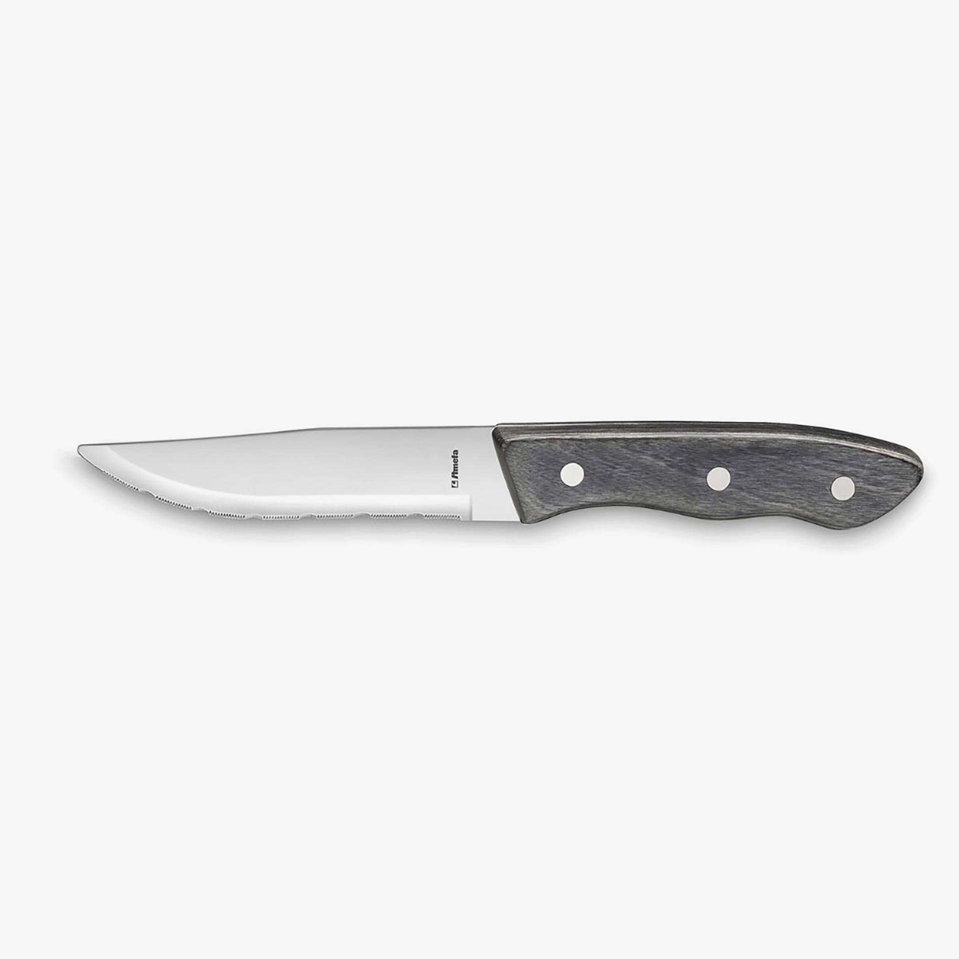 Cuchillo chuletero marr&oacute;n de acero inoxidable Hercule 25cm