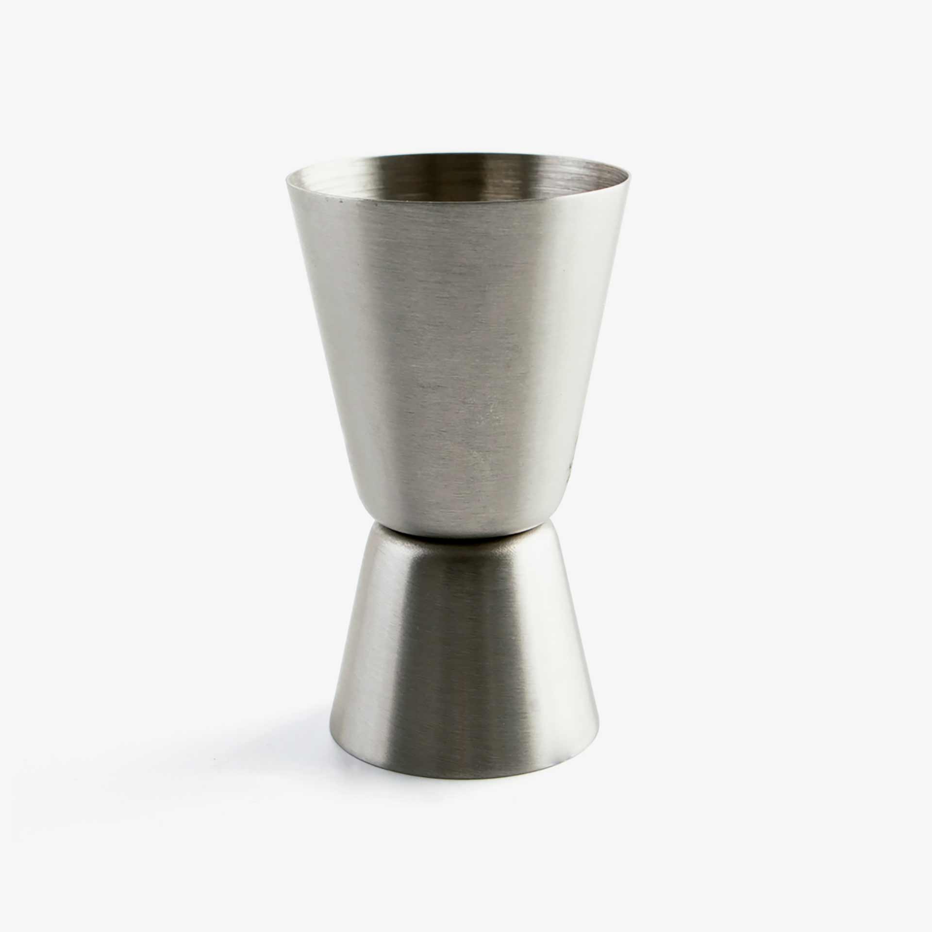 Set de 4 copas de vidrio, cuchara de cocktail y vaso medidor 